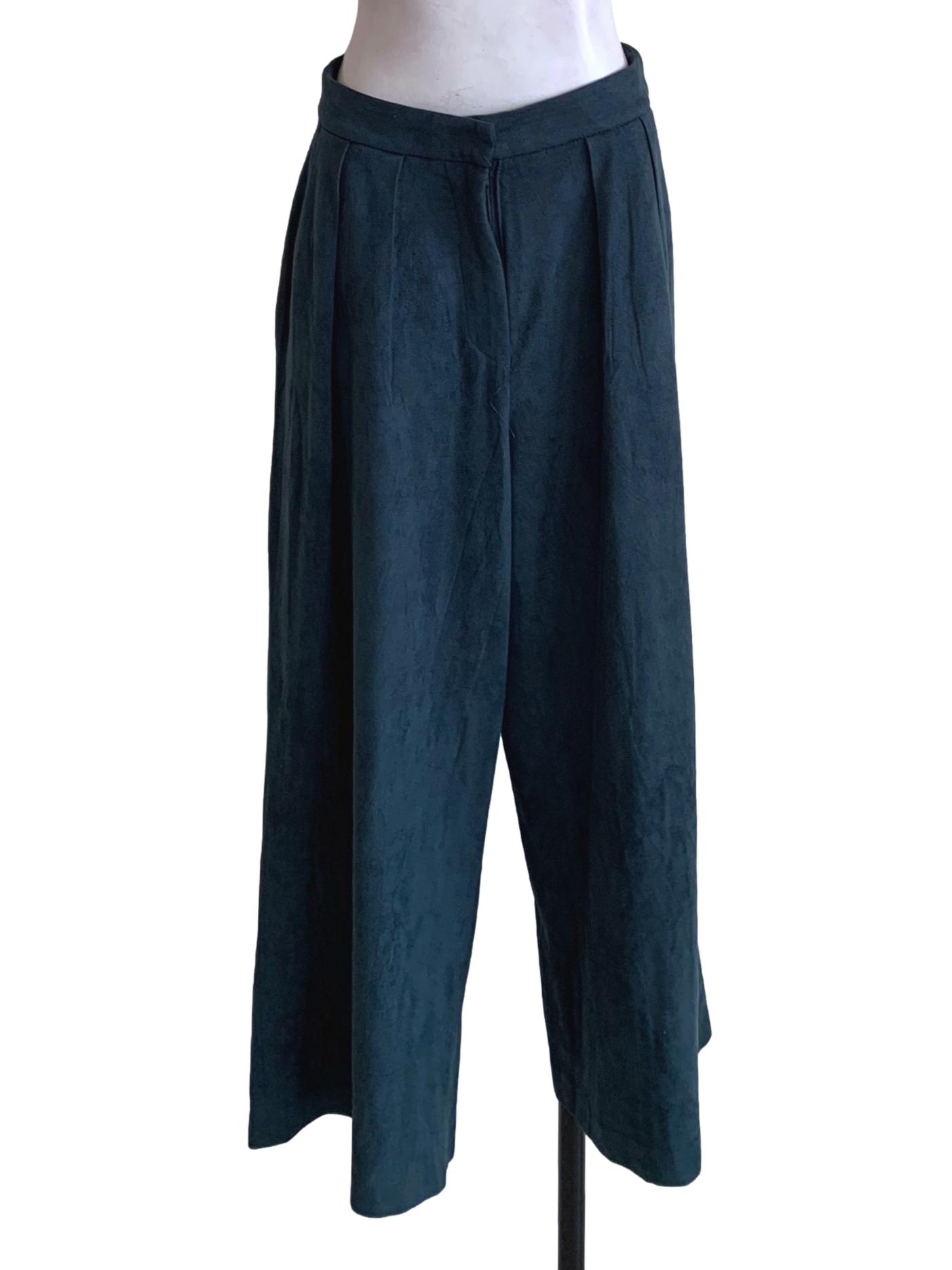 Navy Blue Velvet Formal Pants TEM