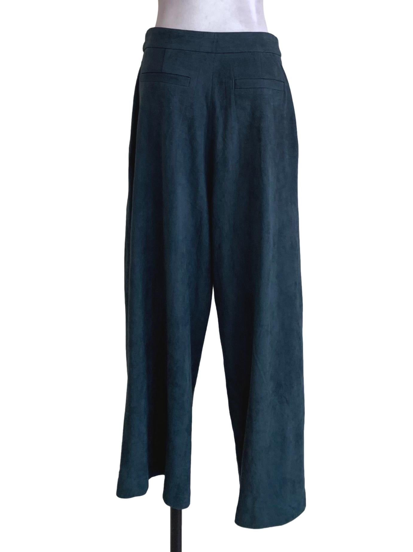 Navy Blue Velvet Formal Pants TEM