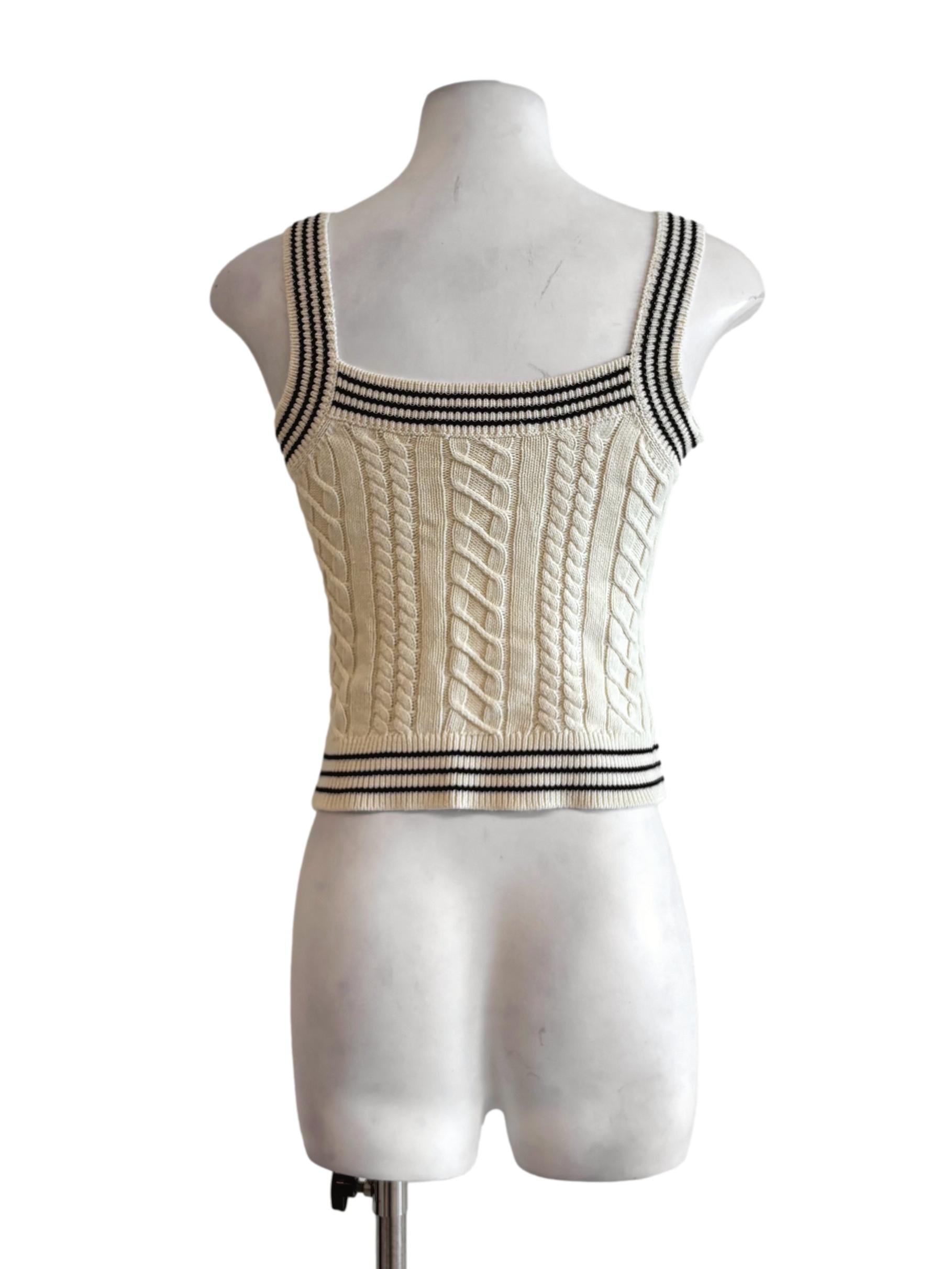 Ivory White Knit Camisole LB