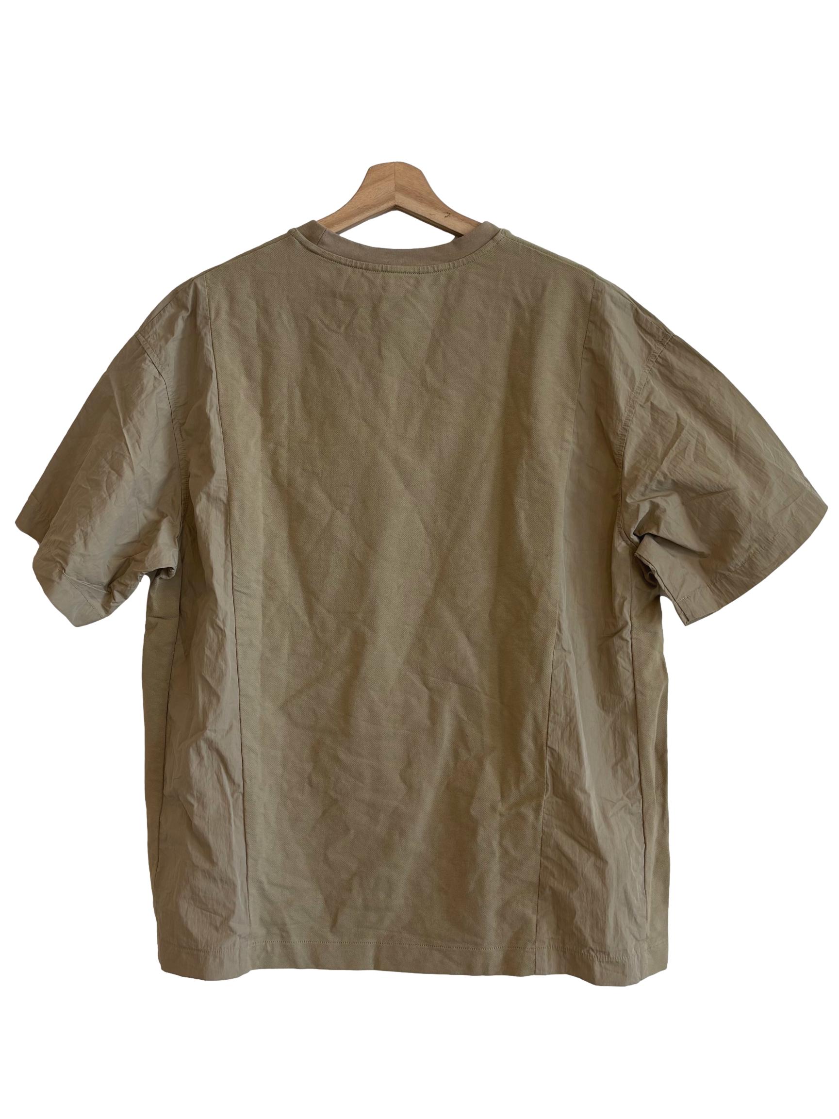 Sage Green Short Sleeve Cotton Nylon T-Shirt