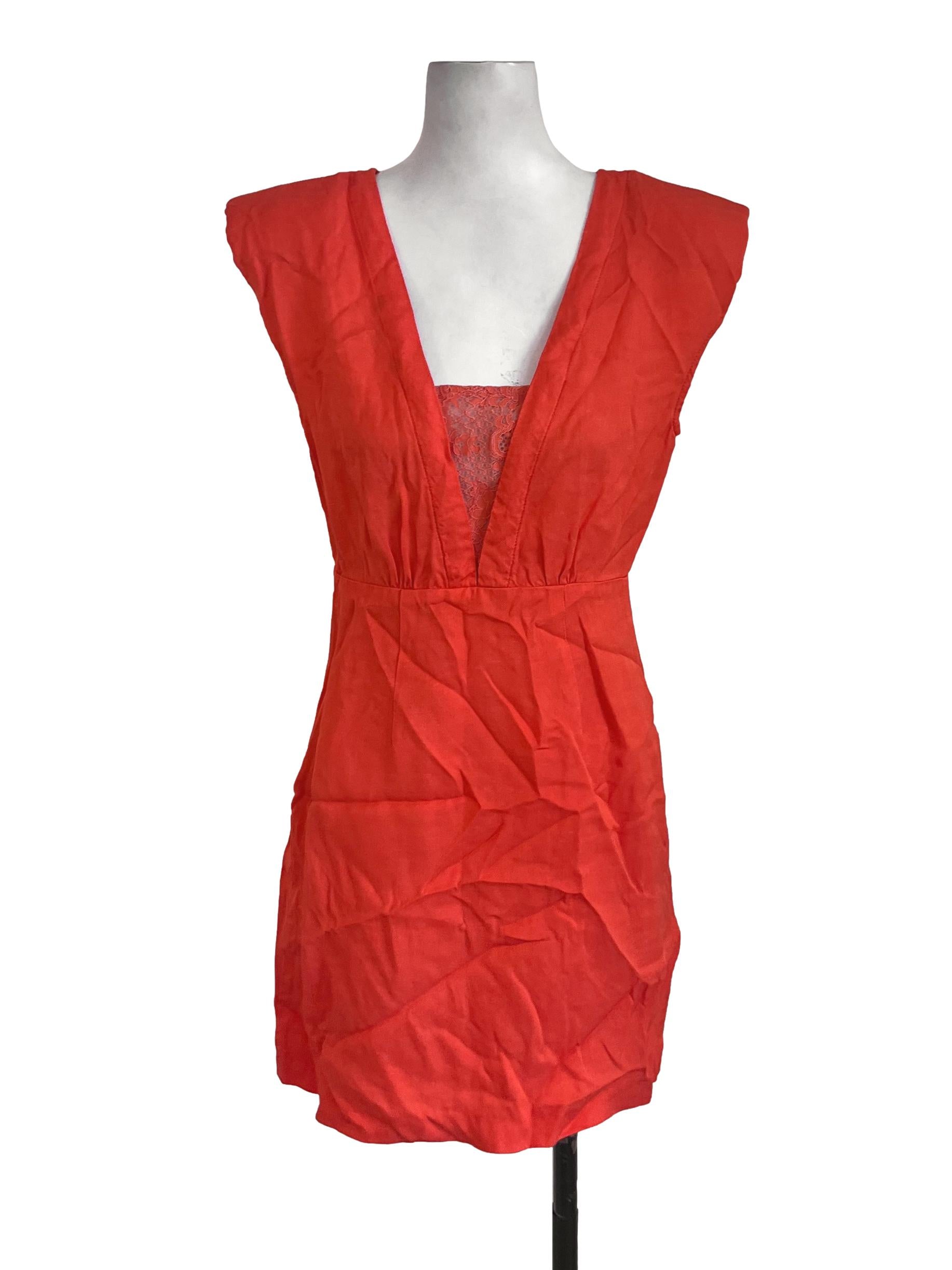 Tiger Orange Sleeveless Dress