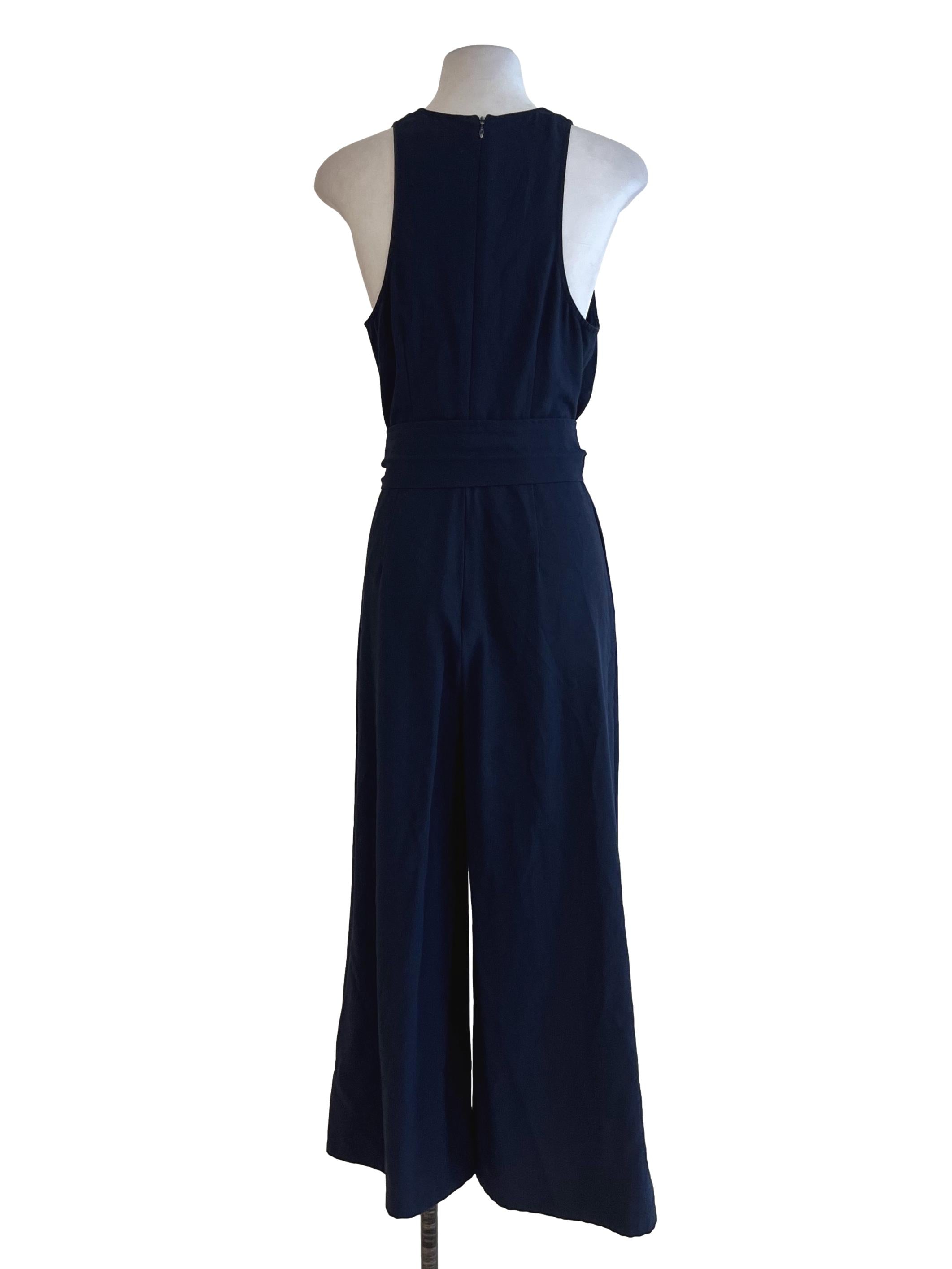Navy Blue Plain Jumpsuit