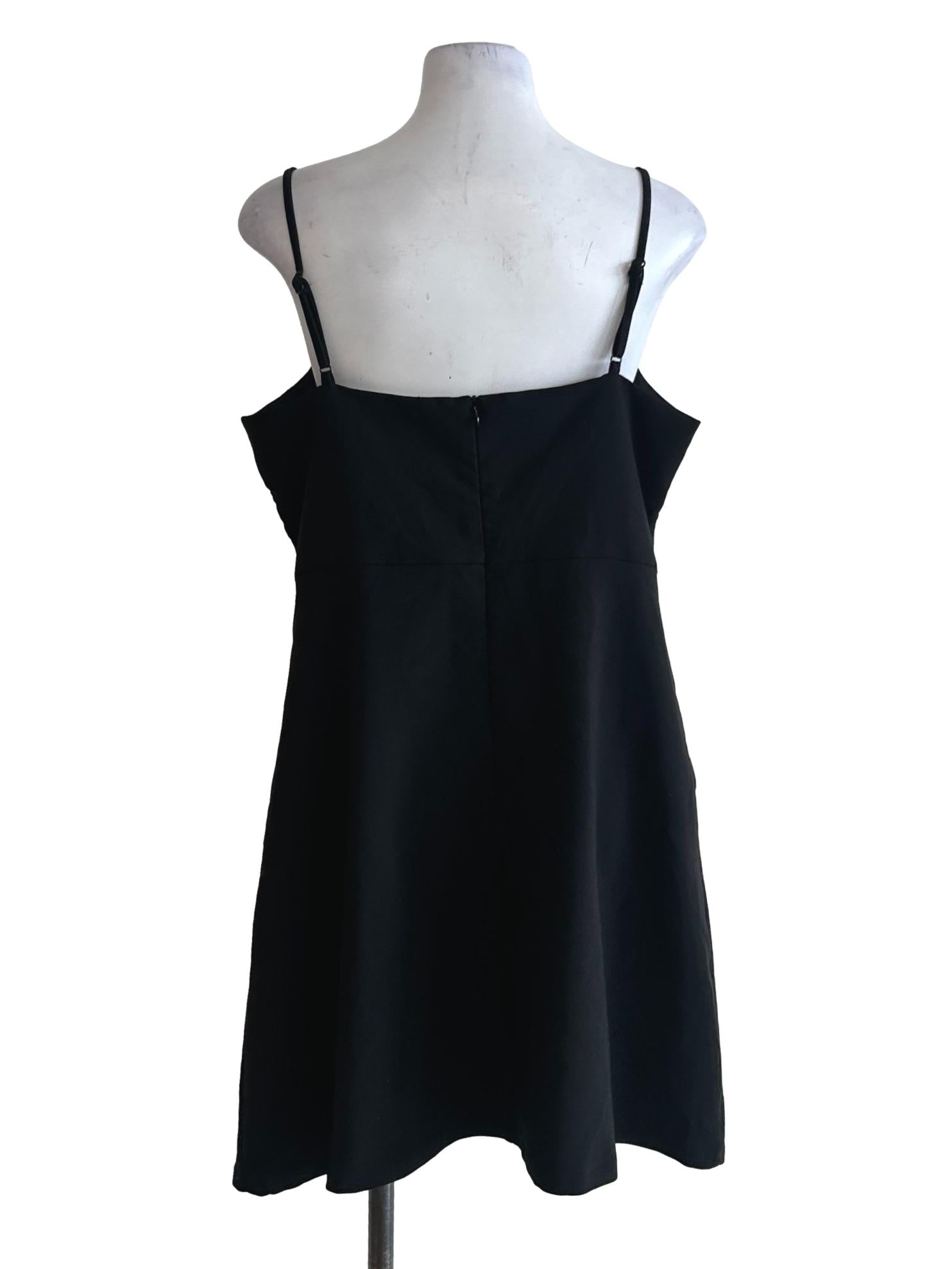 Black Spaghetti Strap Mini Dress