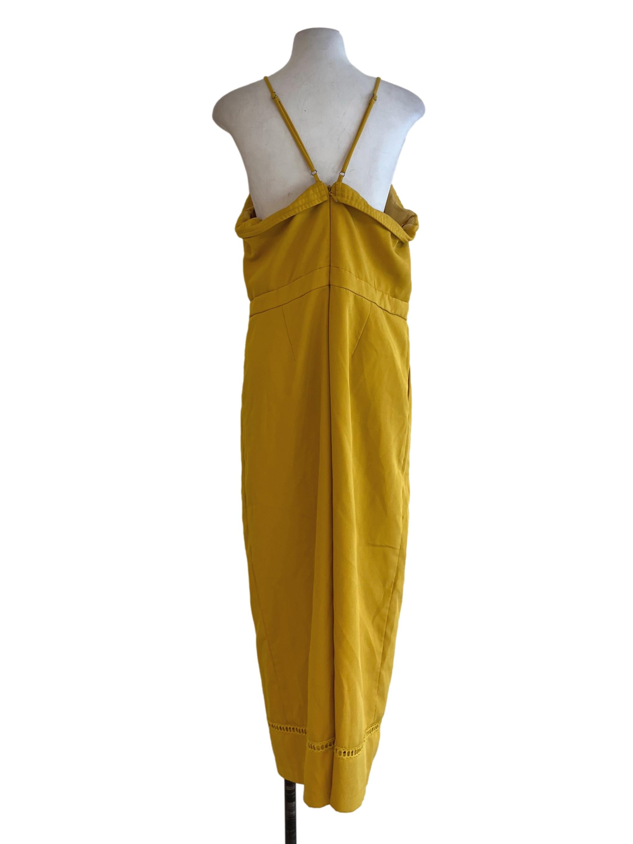Mustard Yellow Spaghetti Strap Jumpsuit