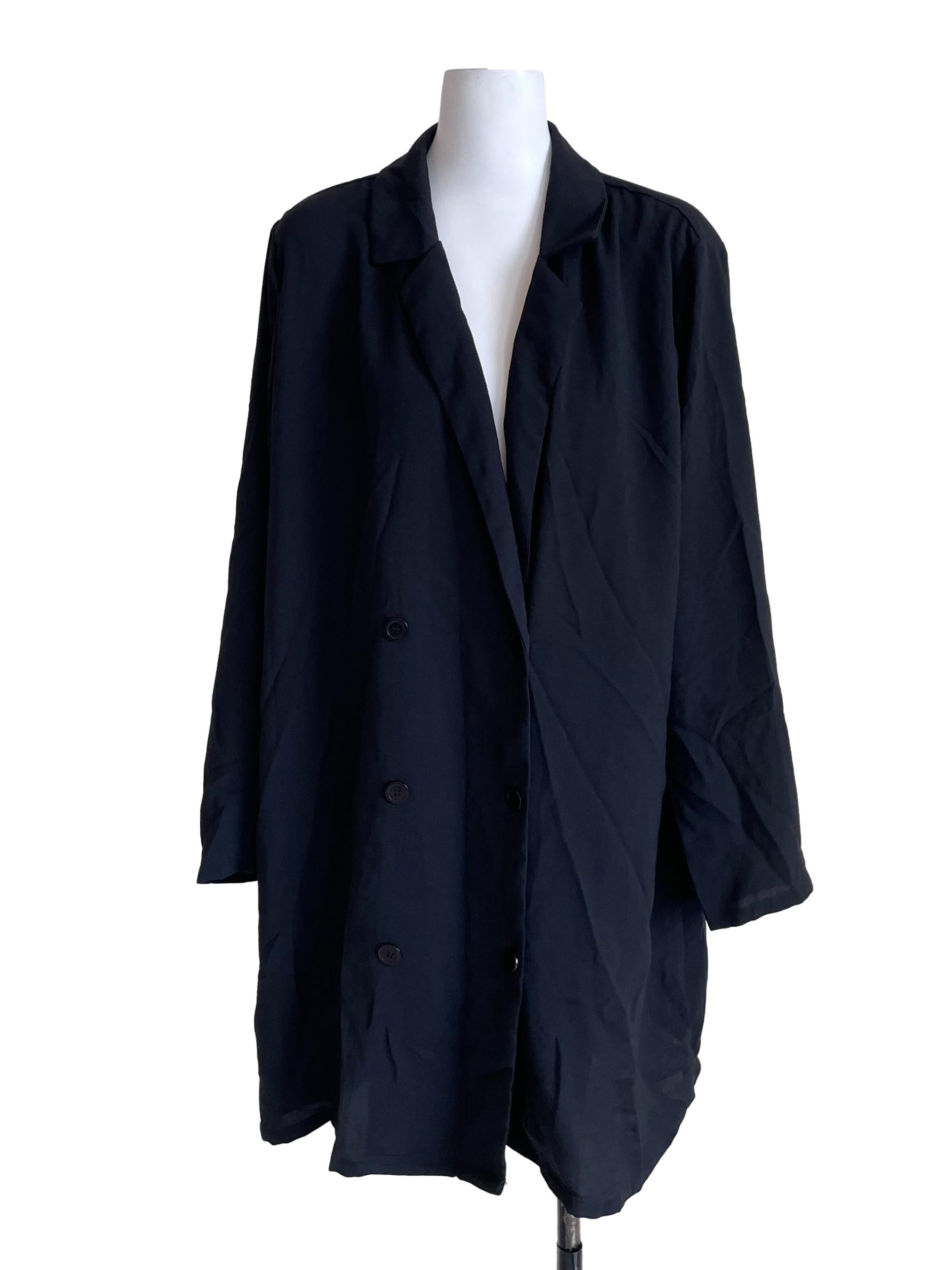 Black Double Breasted Suit Dress