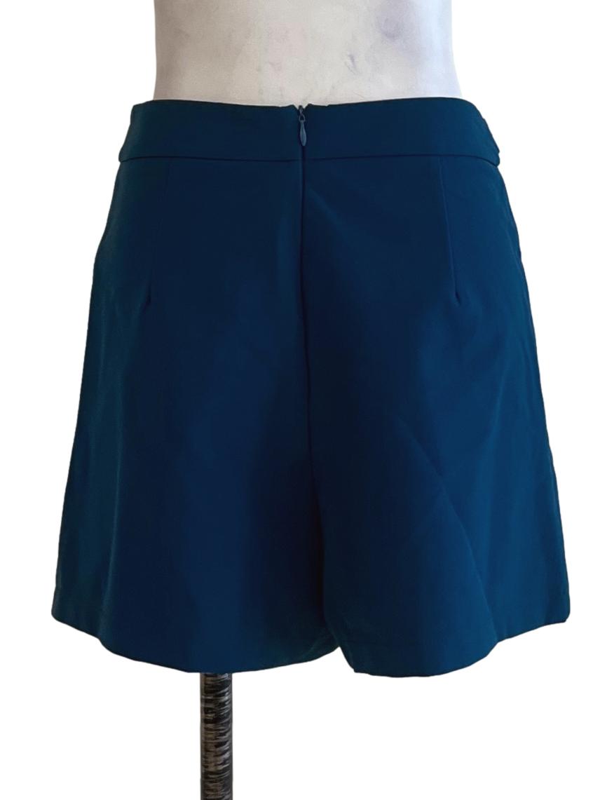Aegean Blue High-Waisted Skort