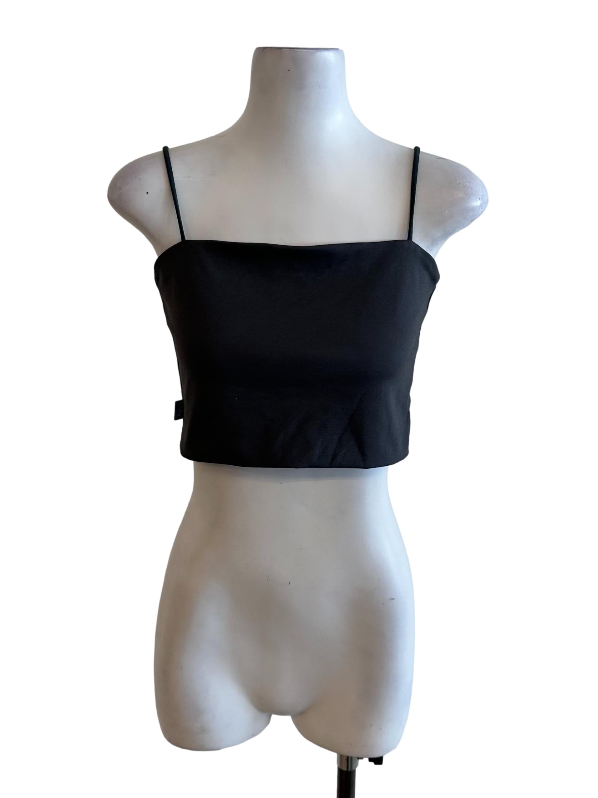 Dark Grey Square Neck Top