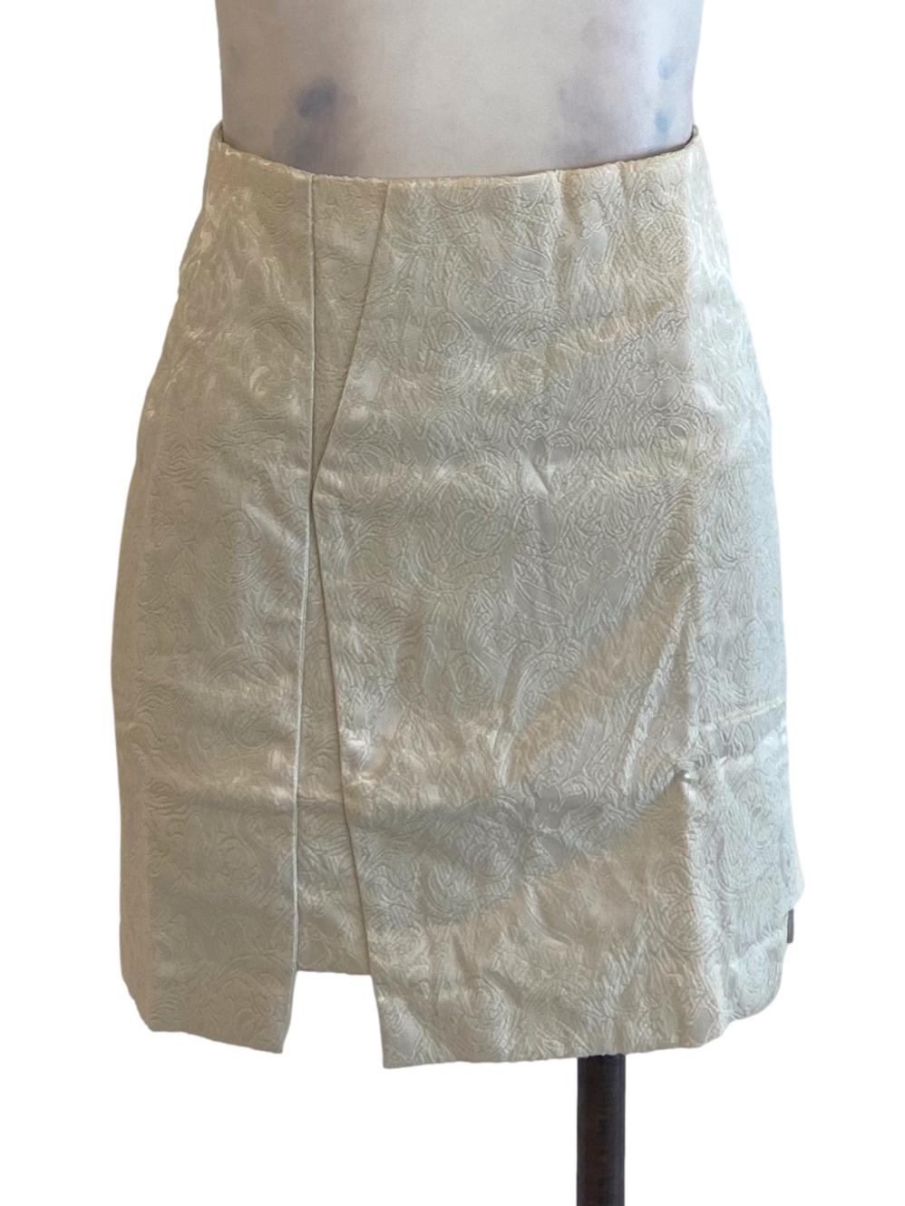 White Floral Pegged Skirt