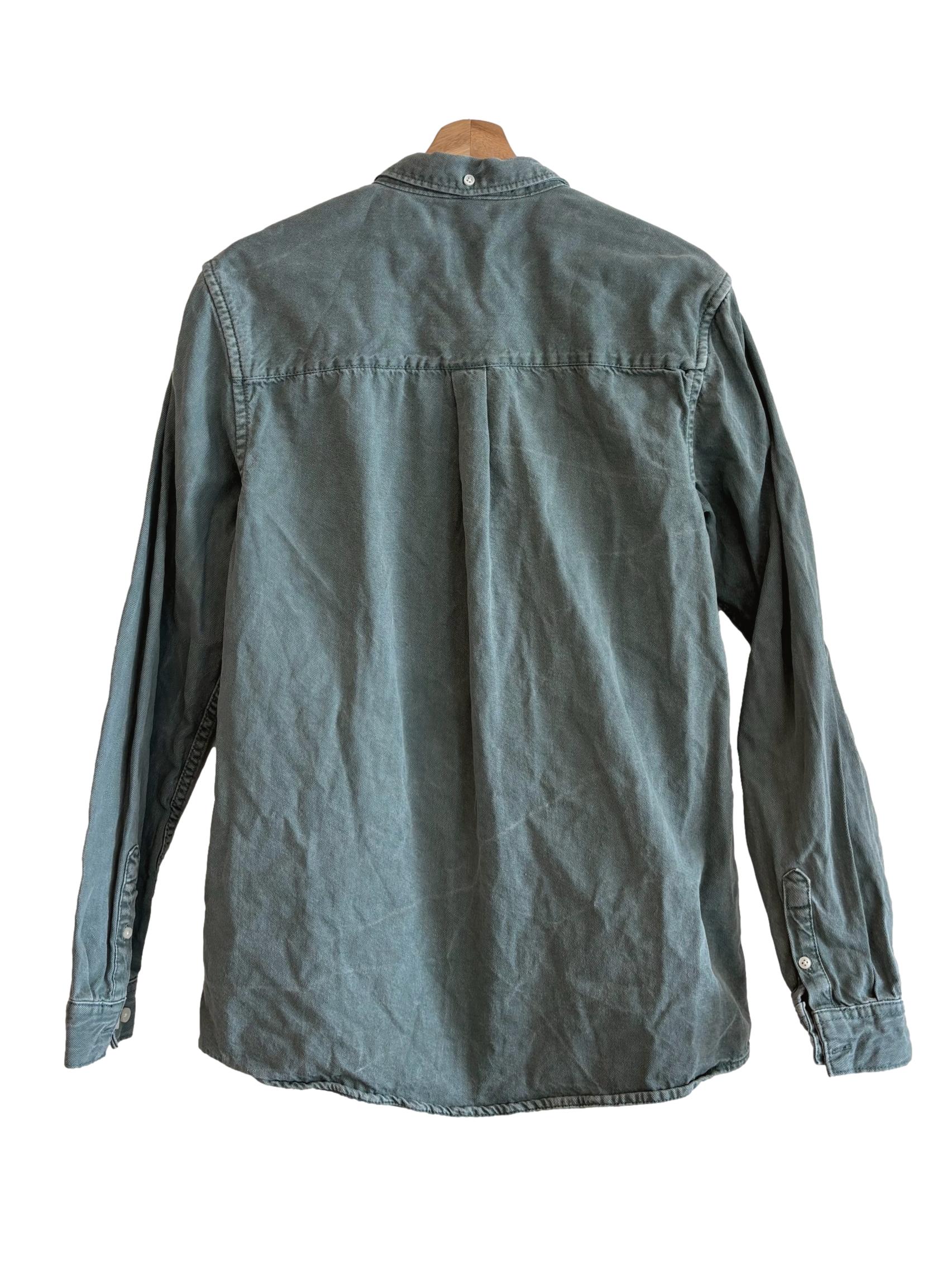 Sage Denim Long Sleeve Button Shirt