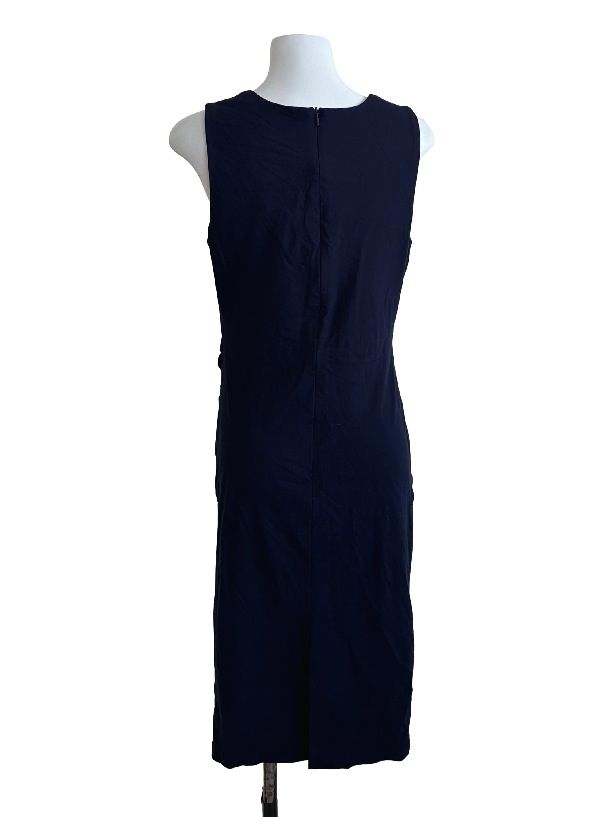 Midnight Blue Sweetheart Ruched Dress