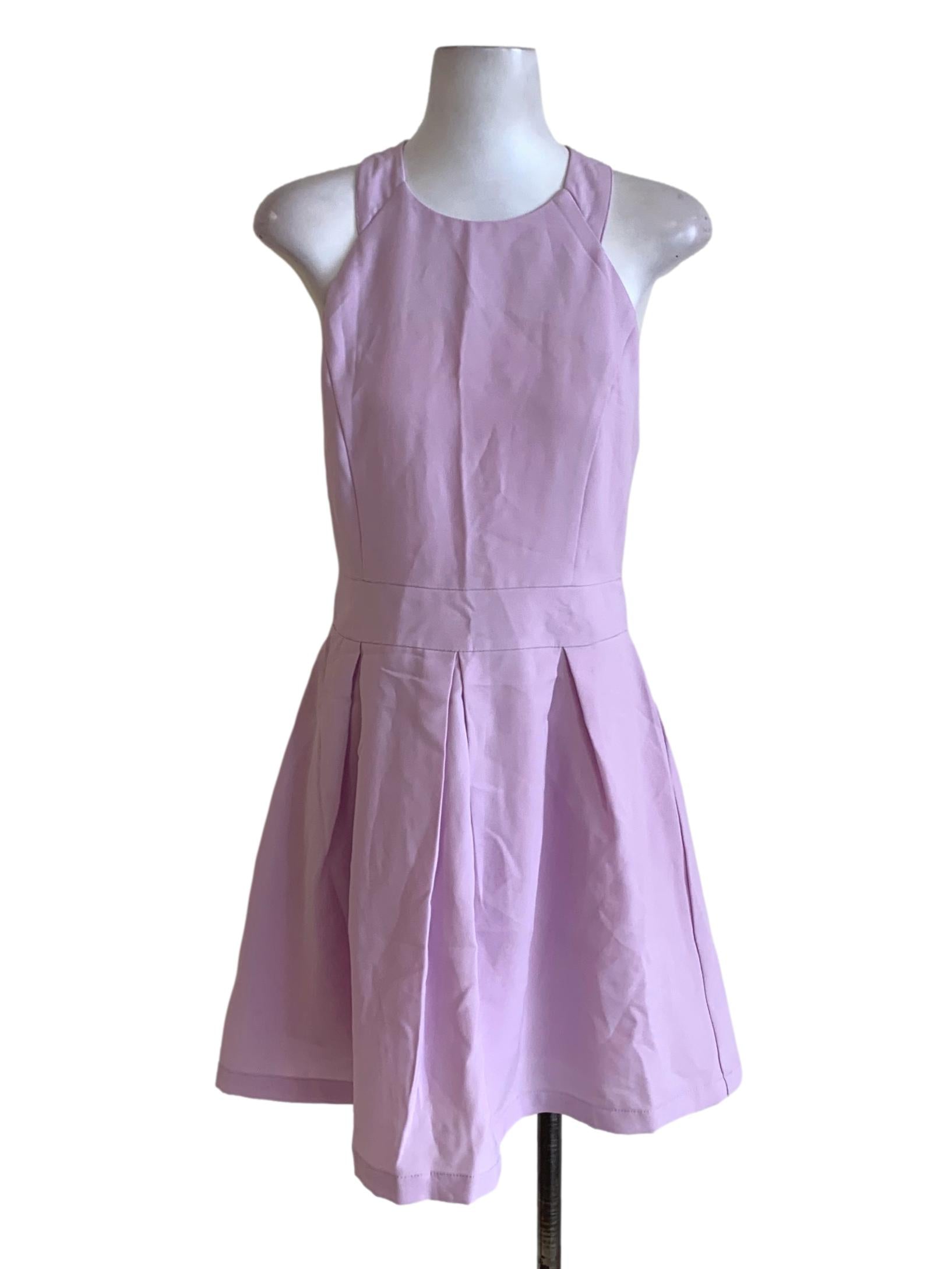 Periwinkle Bateau Neckline A-Line Dress