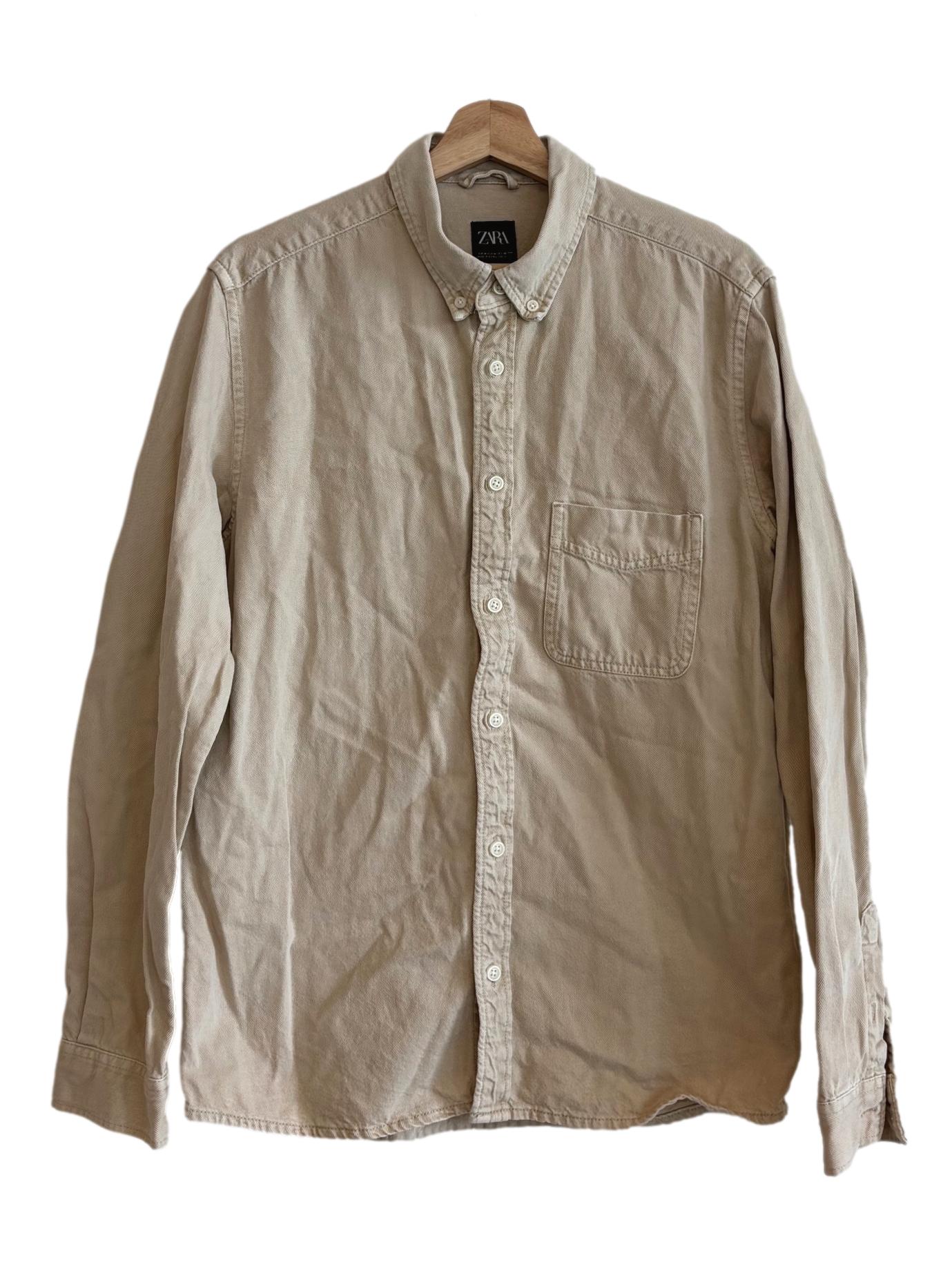 Khaki Long Sleeve Button Shirt