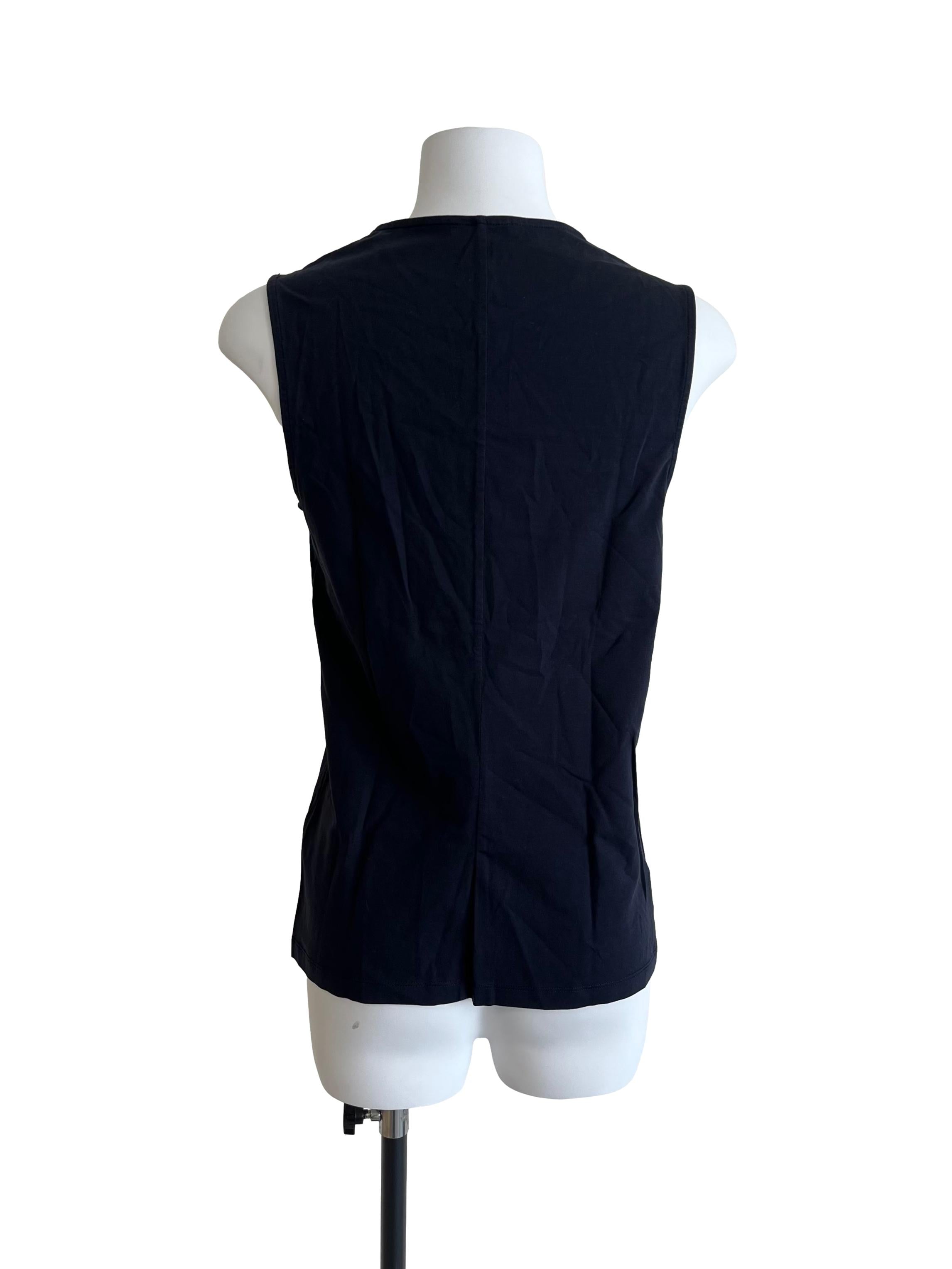 Navy Blue Cotton Tank Top
