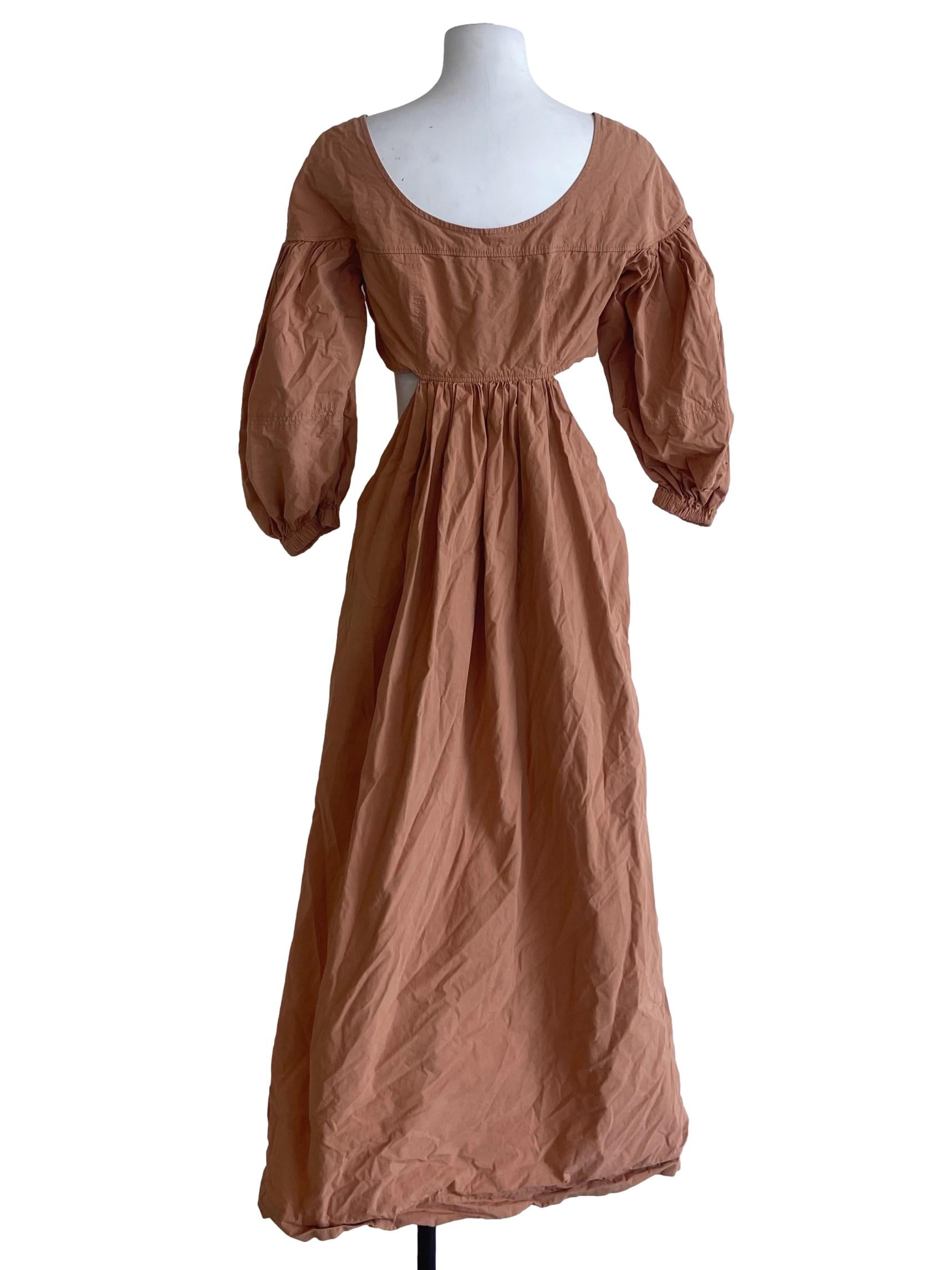 Salmon Pink Cut Out Dress
