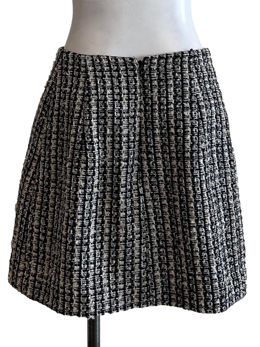 Black And Yellow Tweed Skirt