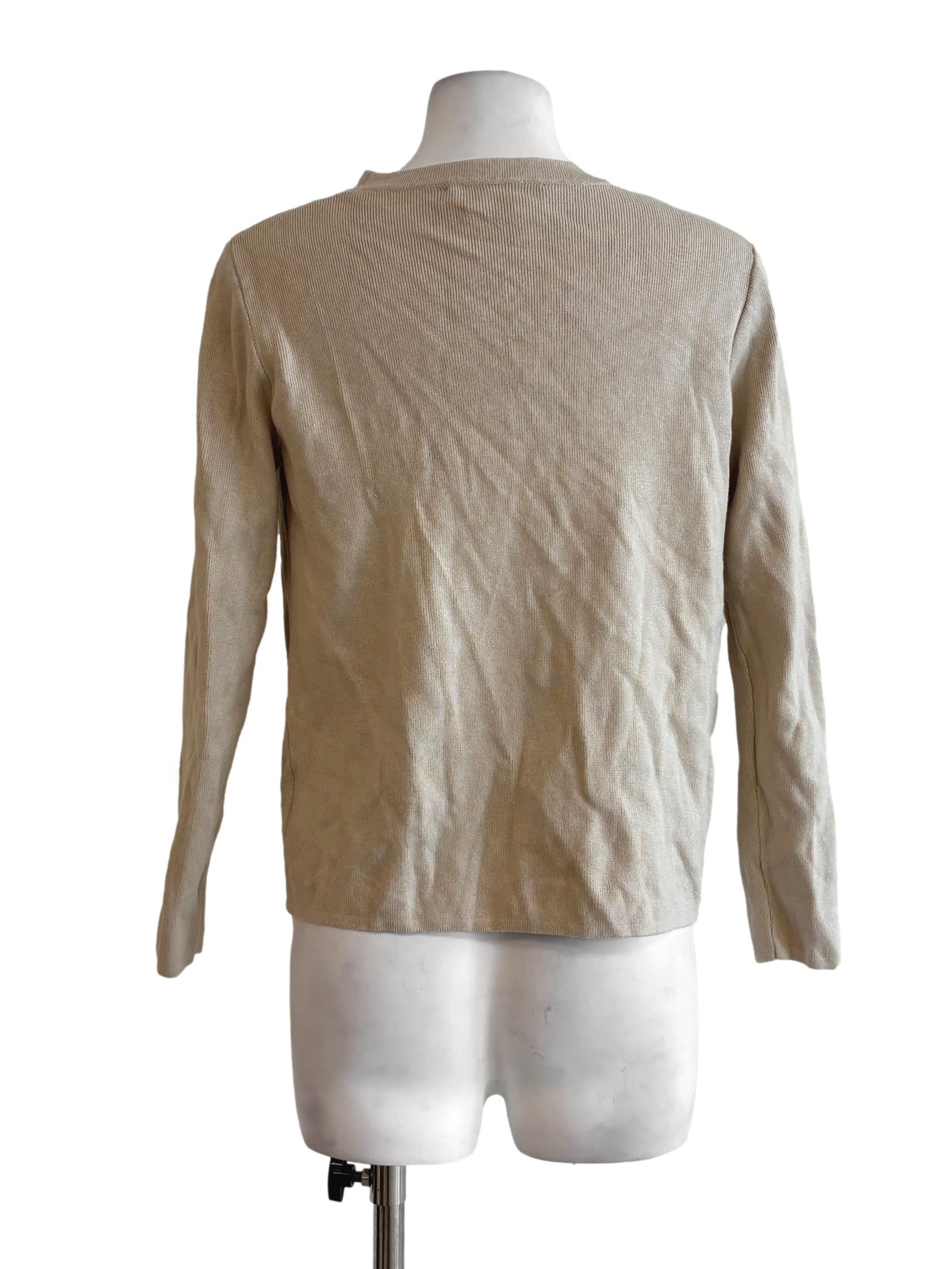 Eggshell V-Neck Knit Cardigan LB