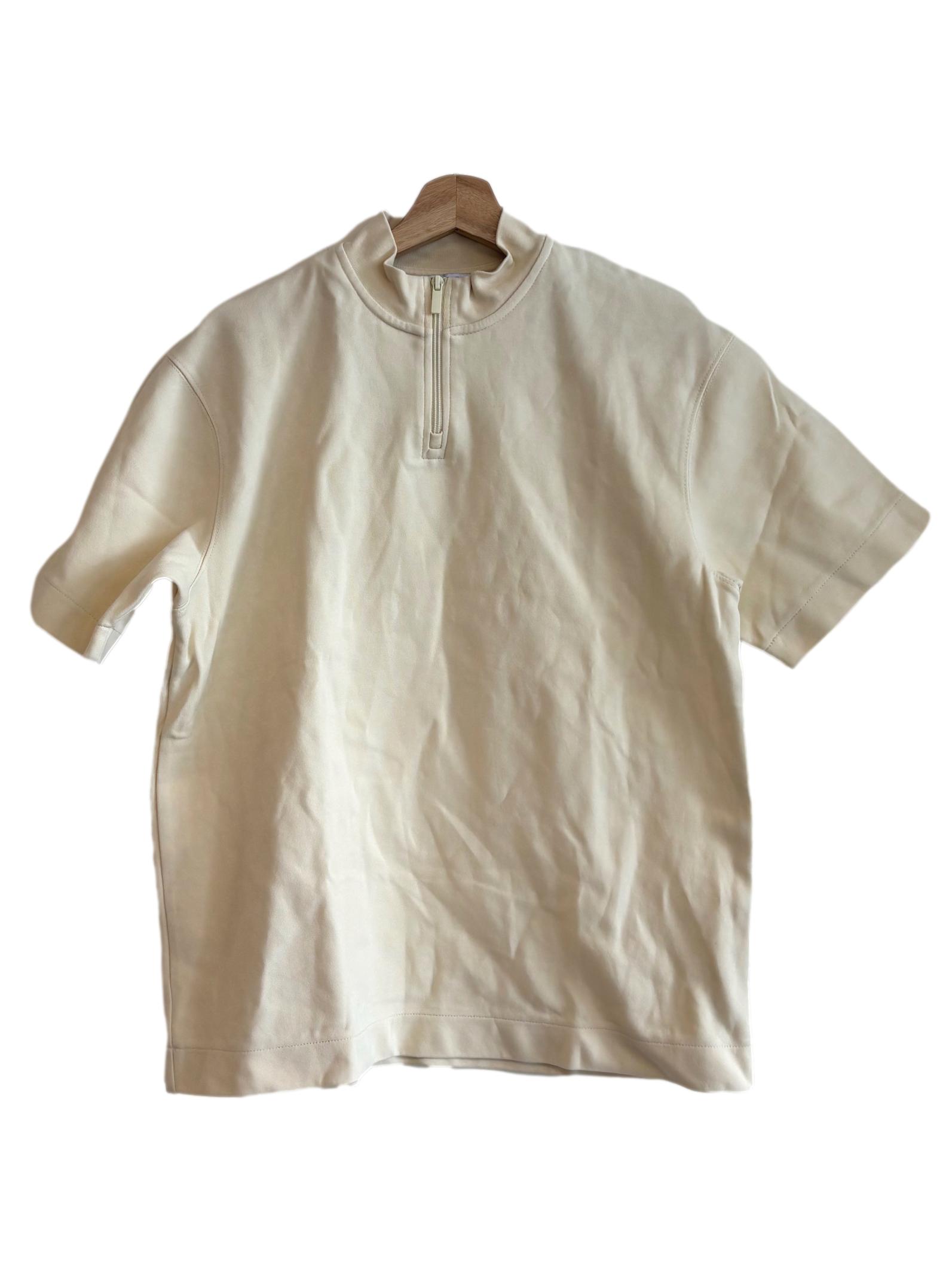 Cream White Short Sleeve Shirt