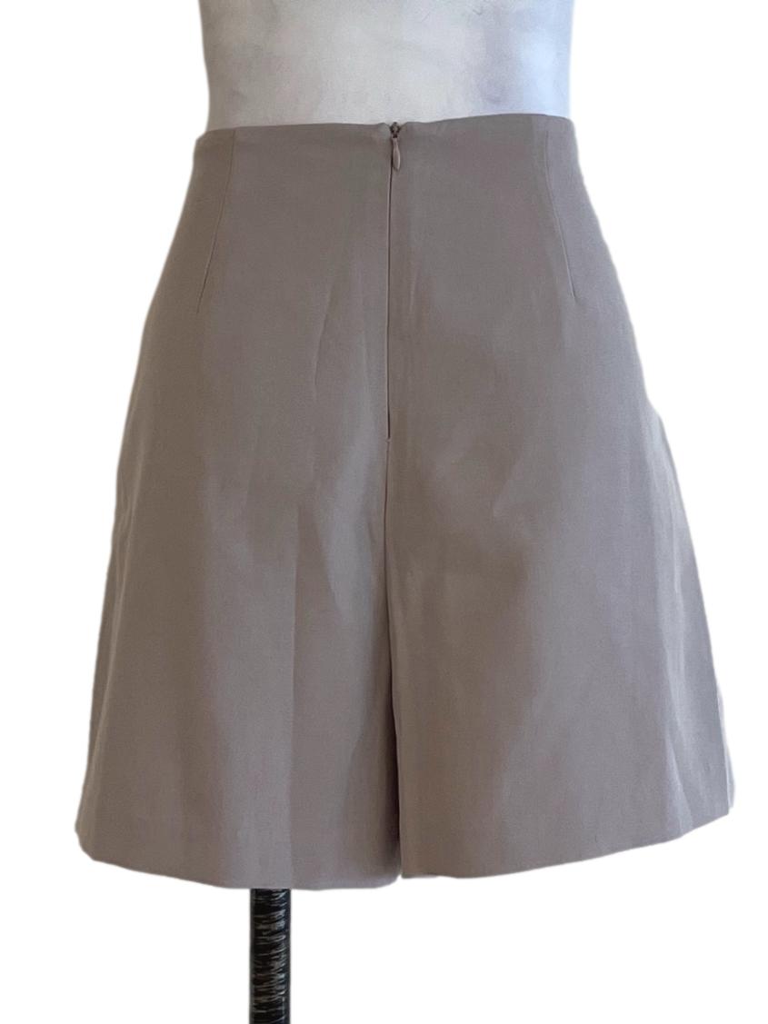 Bone Beige Plain Skort