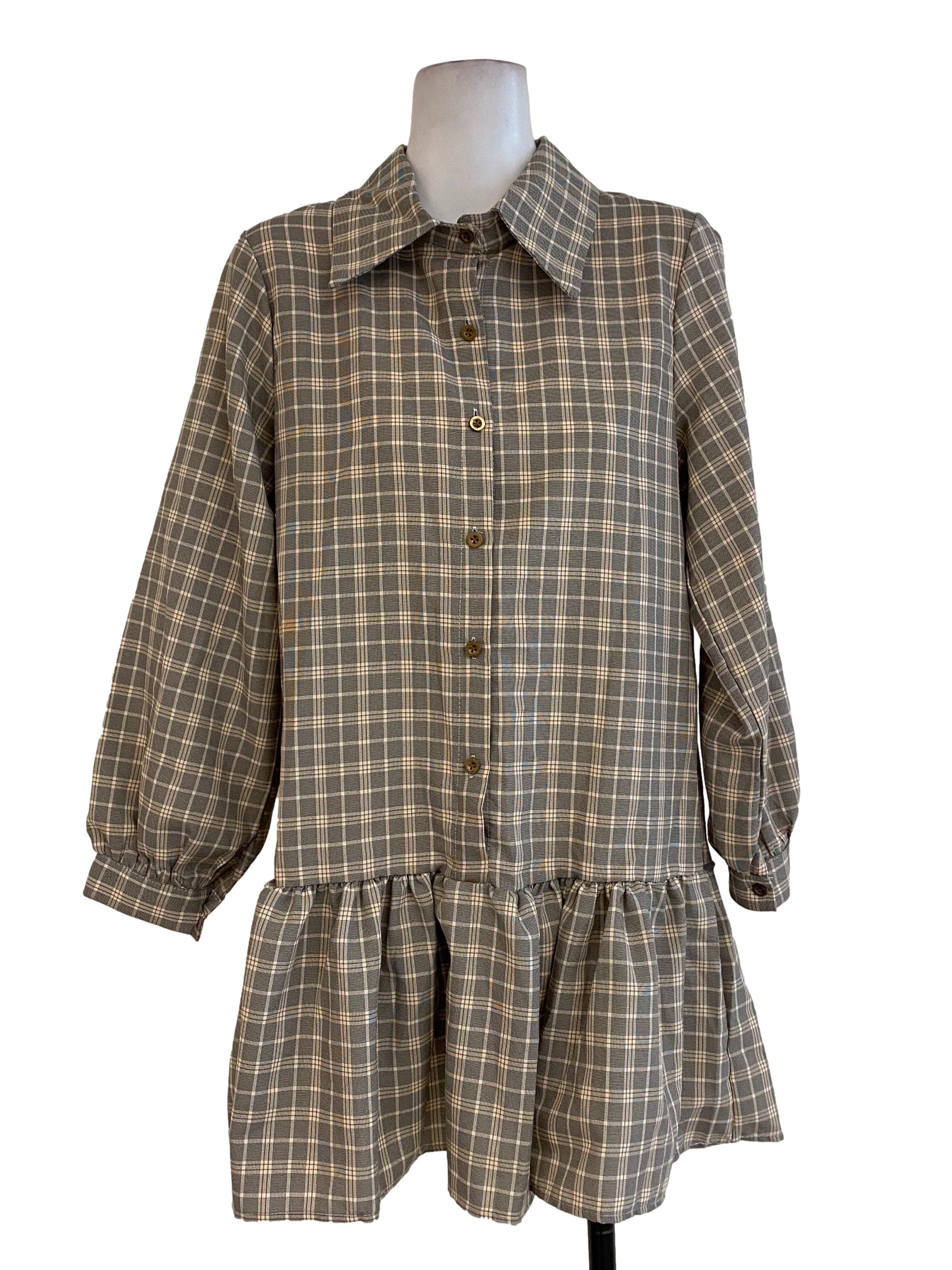 Grey Tartan Tunic Dress