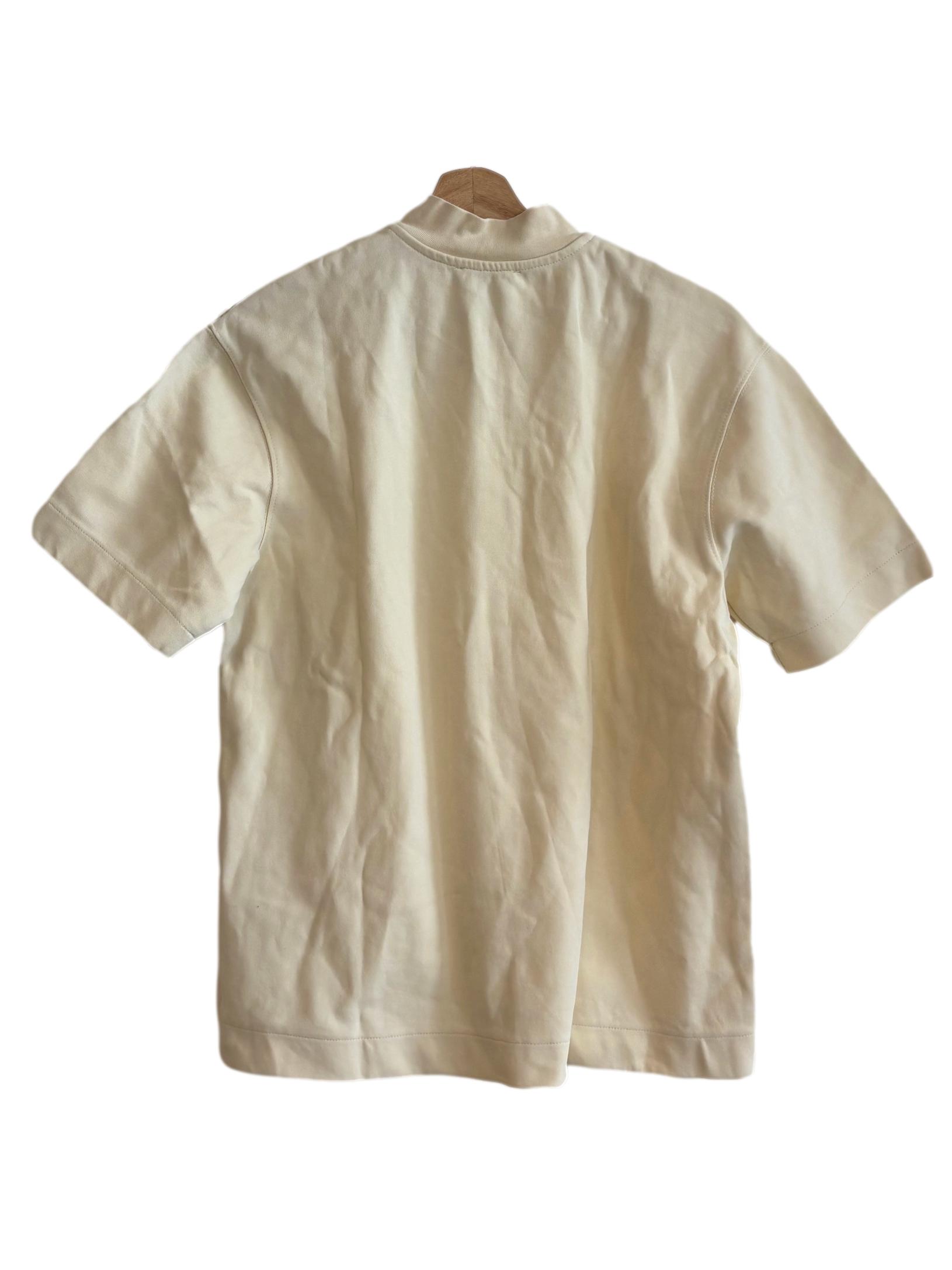 Cream White Short Sleeve Shirt