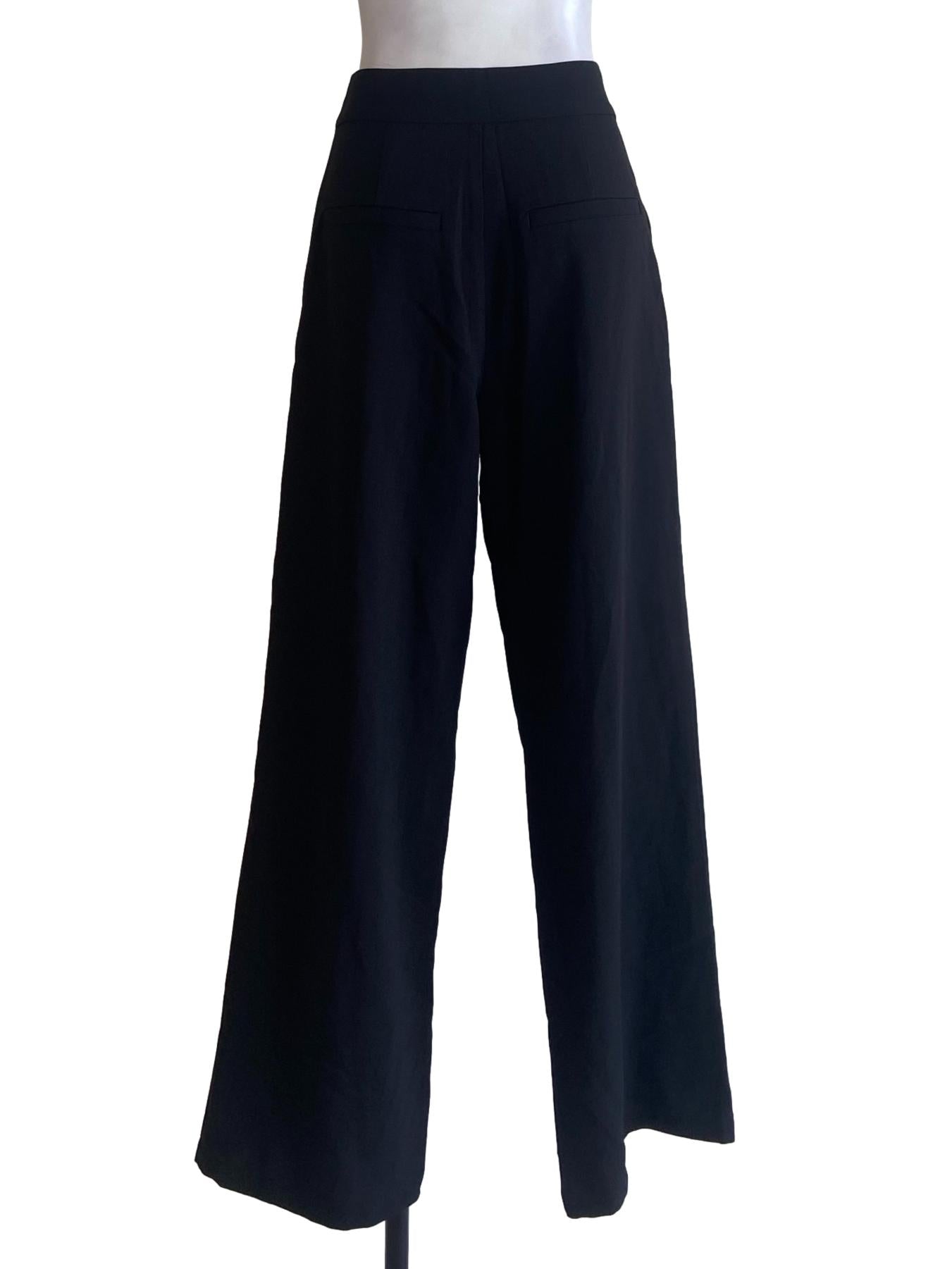 Black Twill Straight Formal Pants