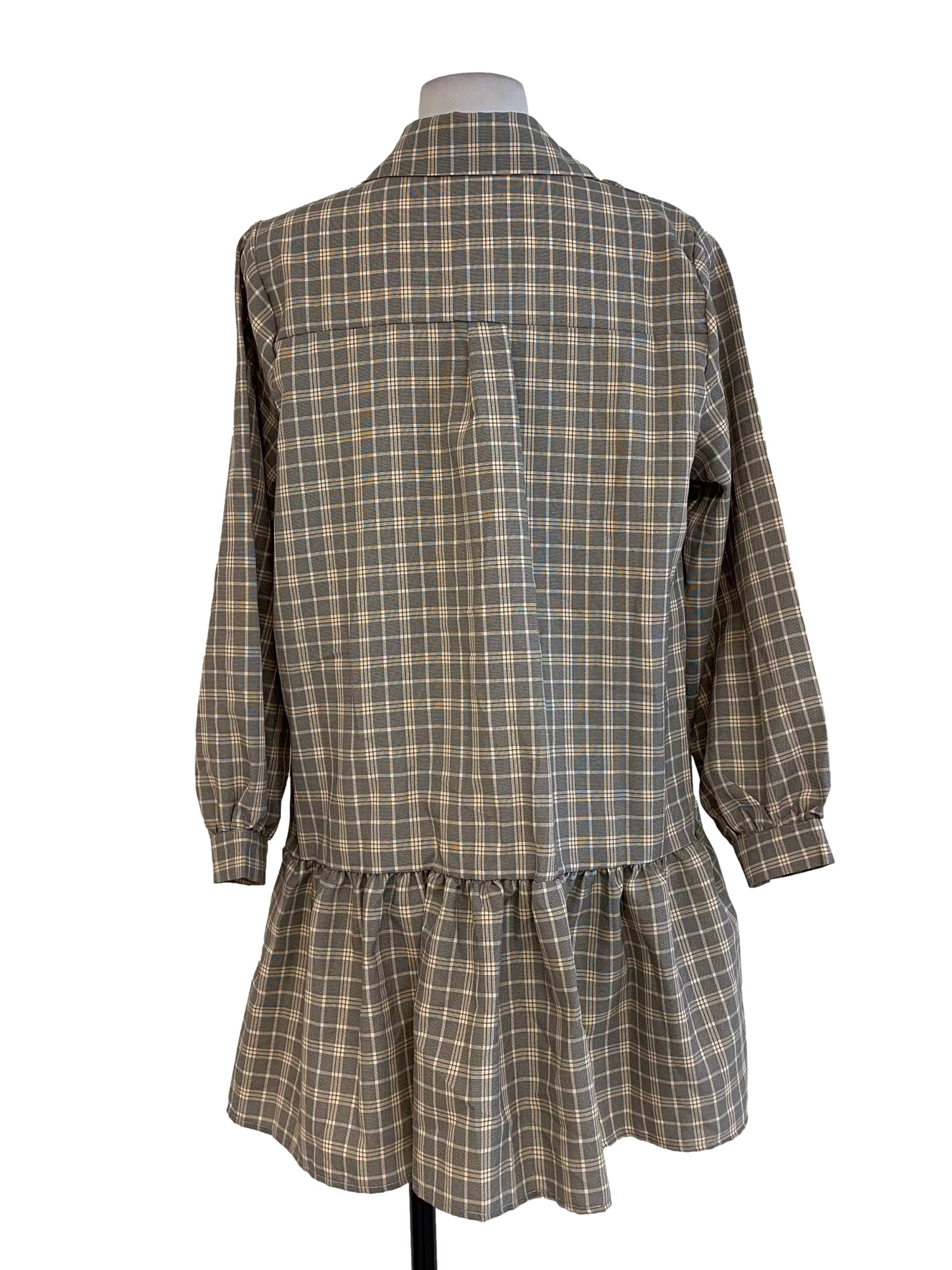 Grey Tartan Tunic Dress