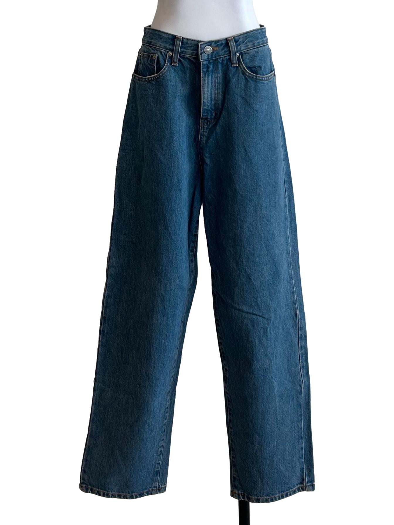 Medium Blue Denim Mom Jeans