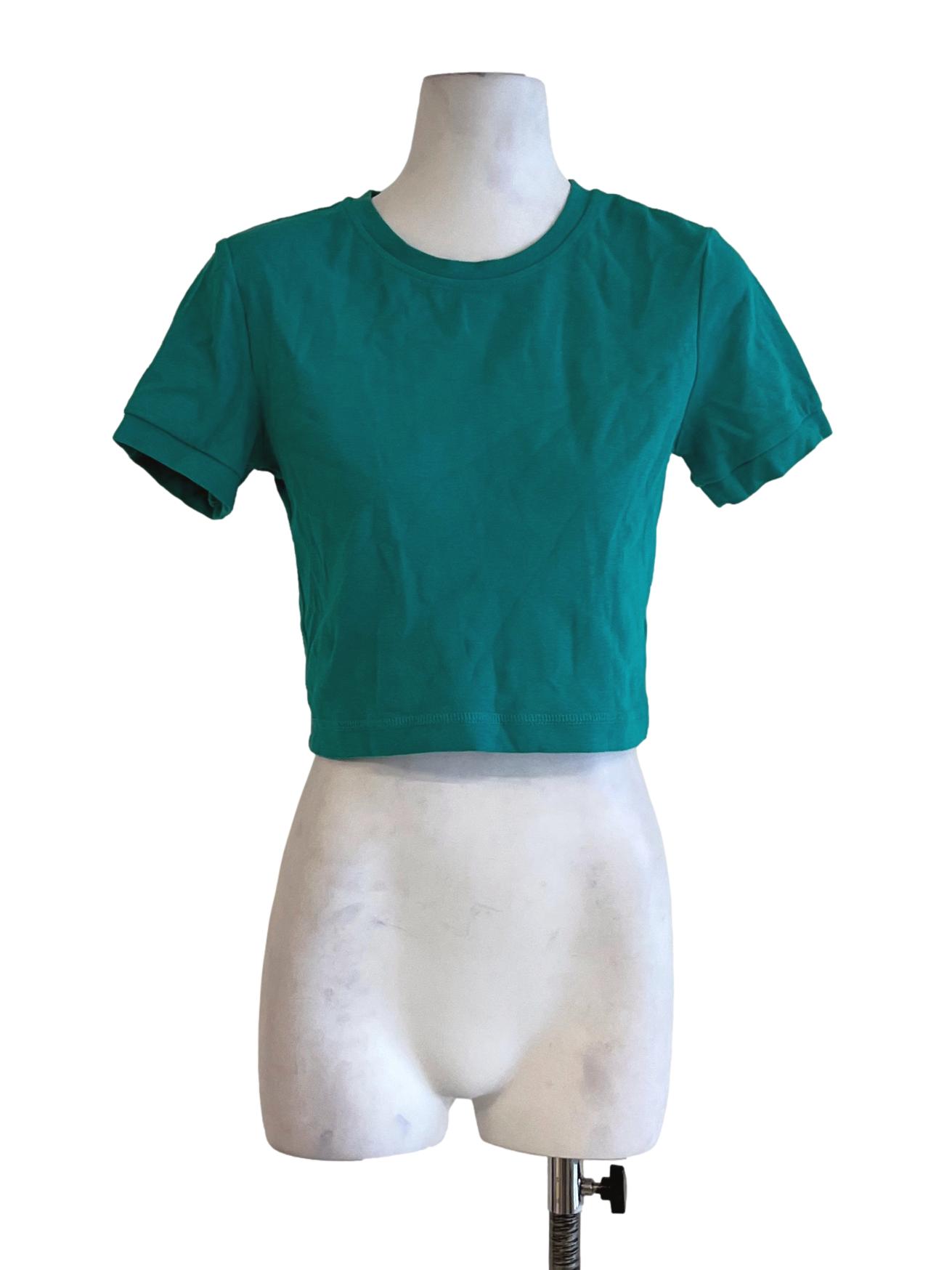 Mint Green Jewel Neckline T-Shirt