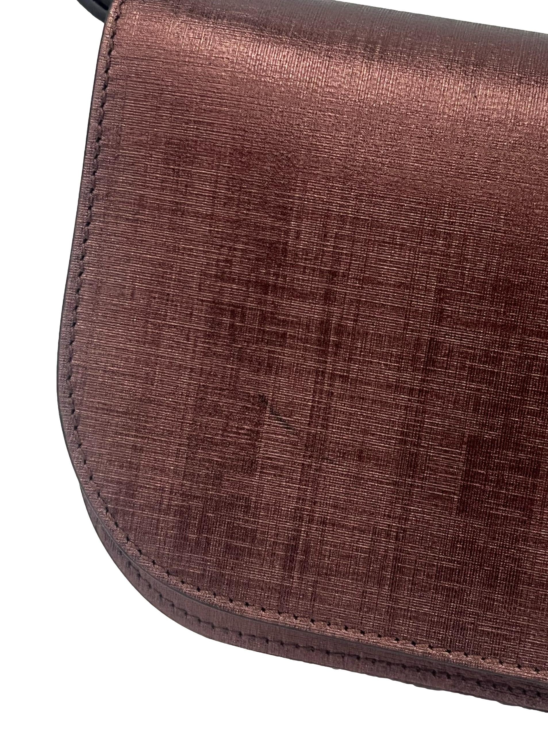 Plum Textured Small Crossbody Bag With Adjustable Straps