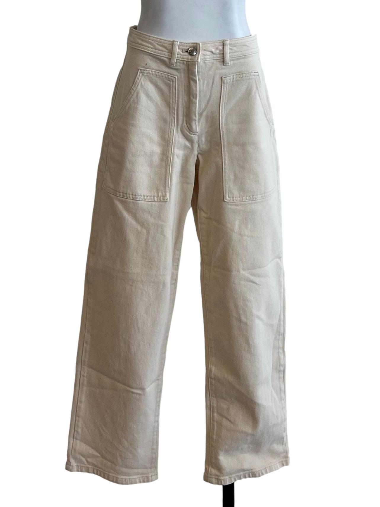 Cream Denim Mom Jeans