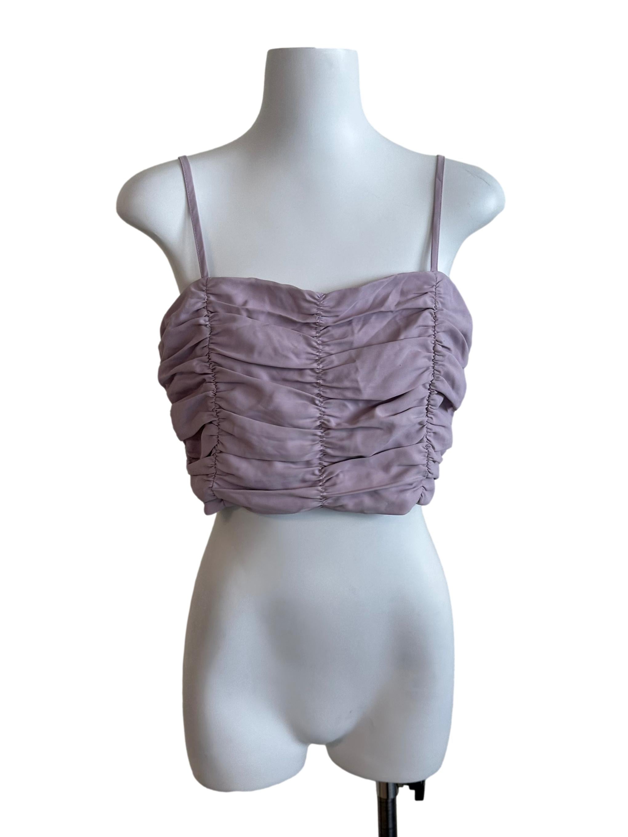 Lilac Purple Ruched Top