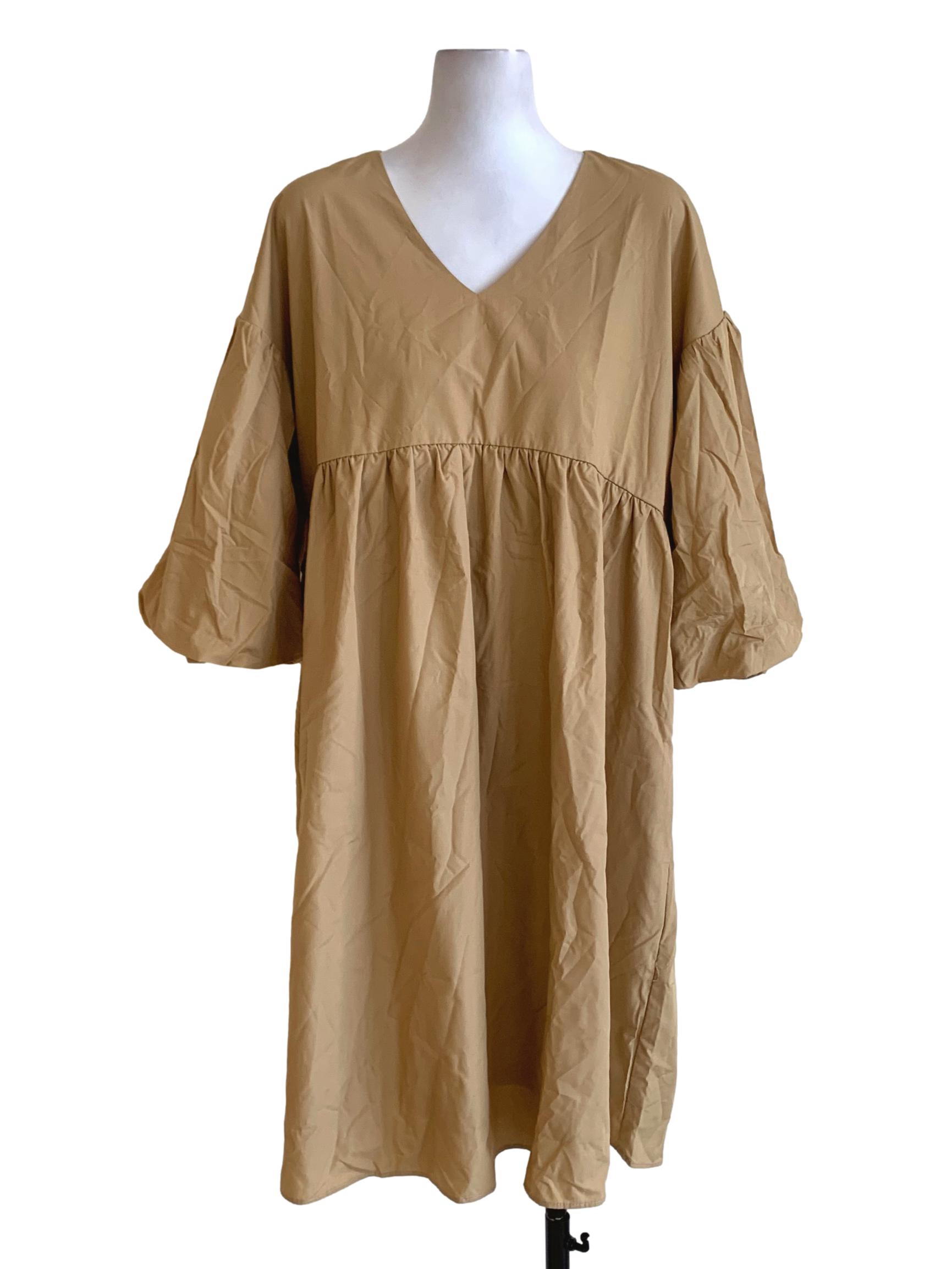 Medallion V-Neckline Empire Dress