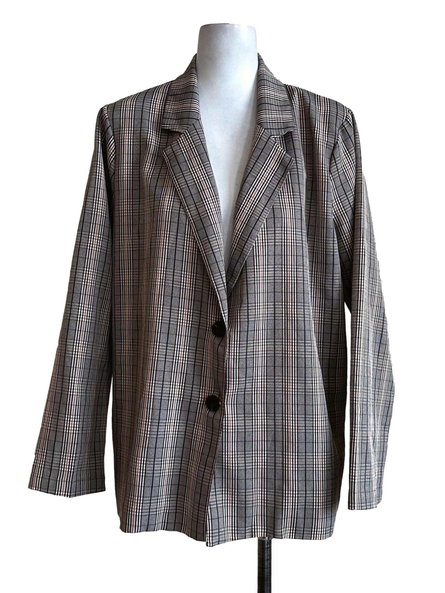 Cedar Brown Tattersall Pattern Blazers