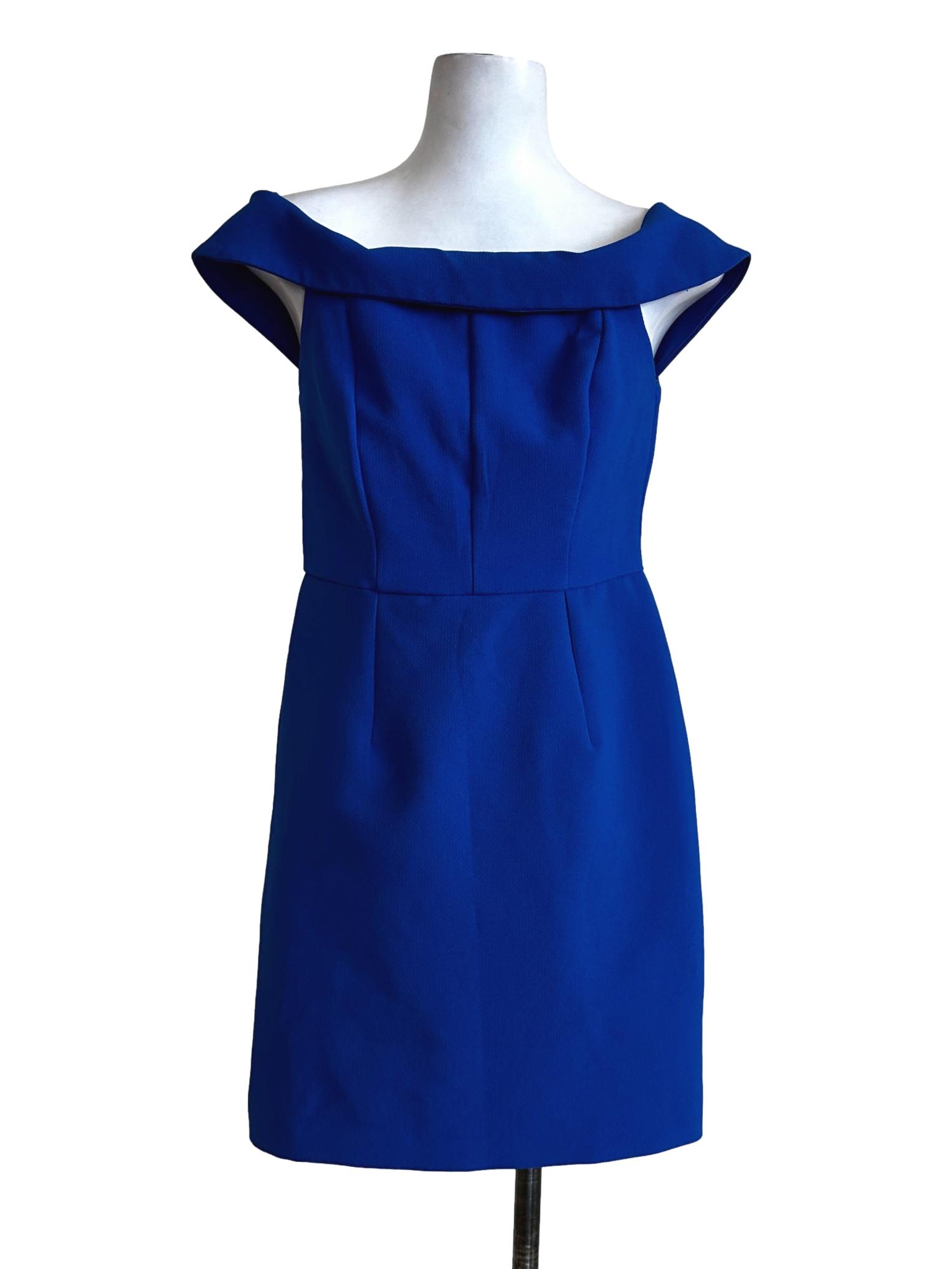 Cobalt Blue Plain Mini Dress