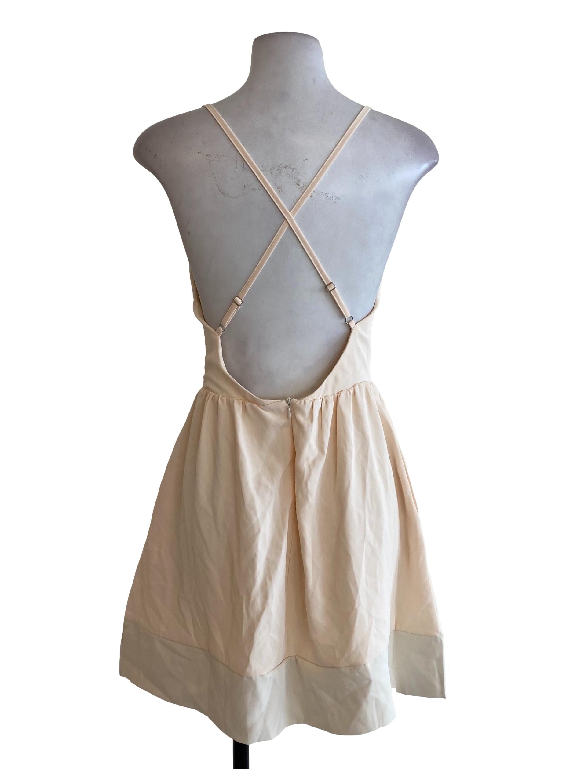 Yellow Blouson Mini Dress