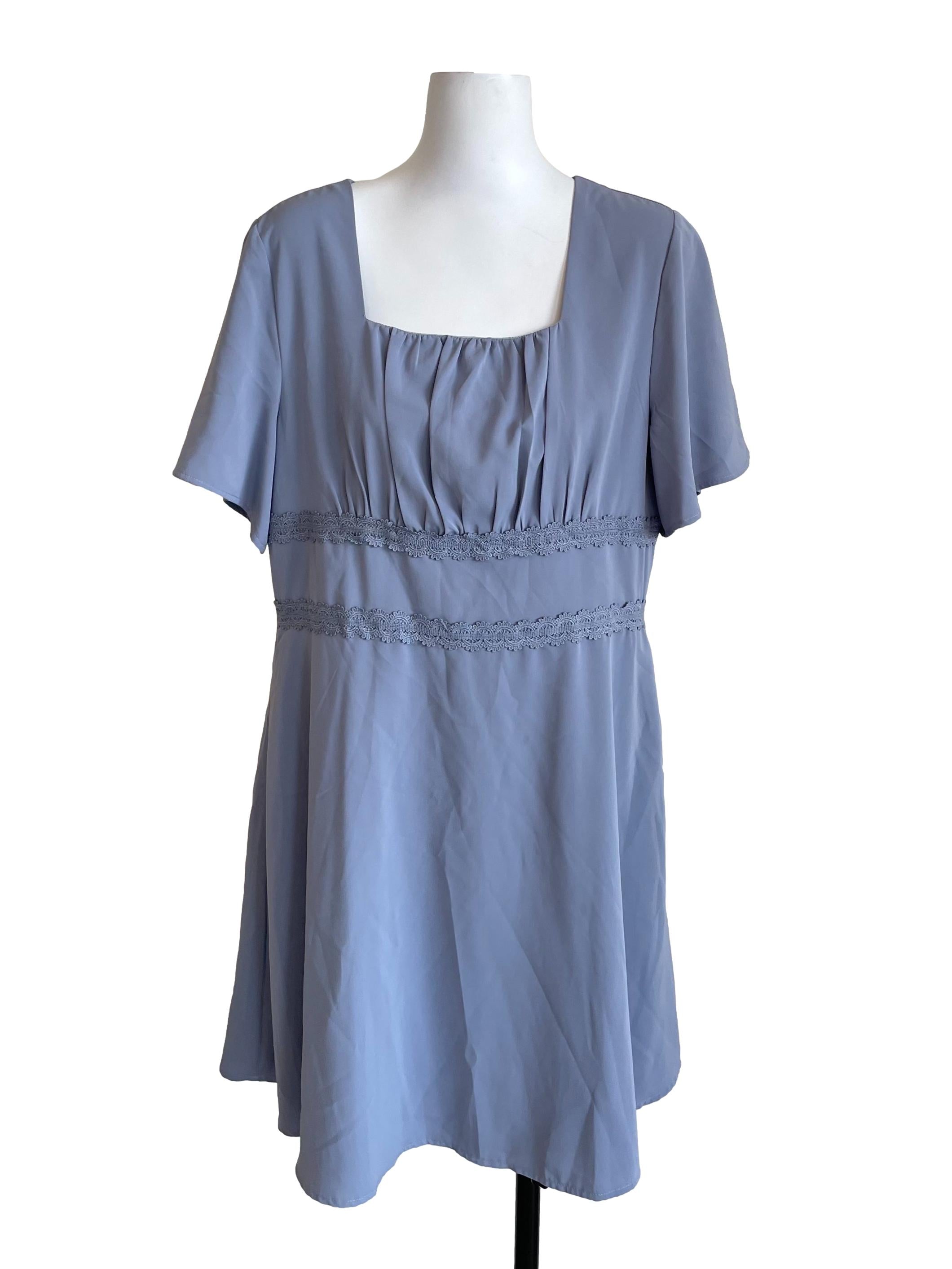Ash Heather Lace A-Line Dress