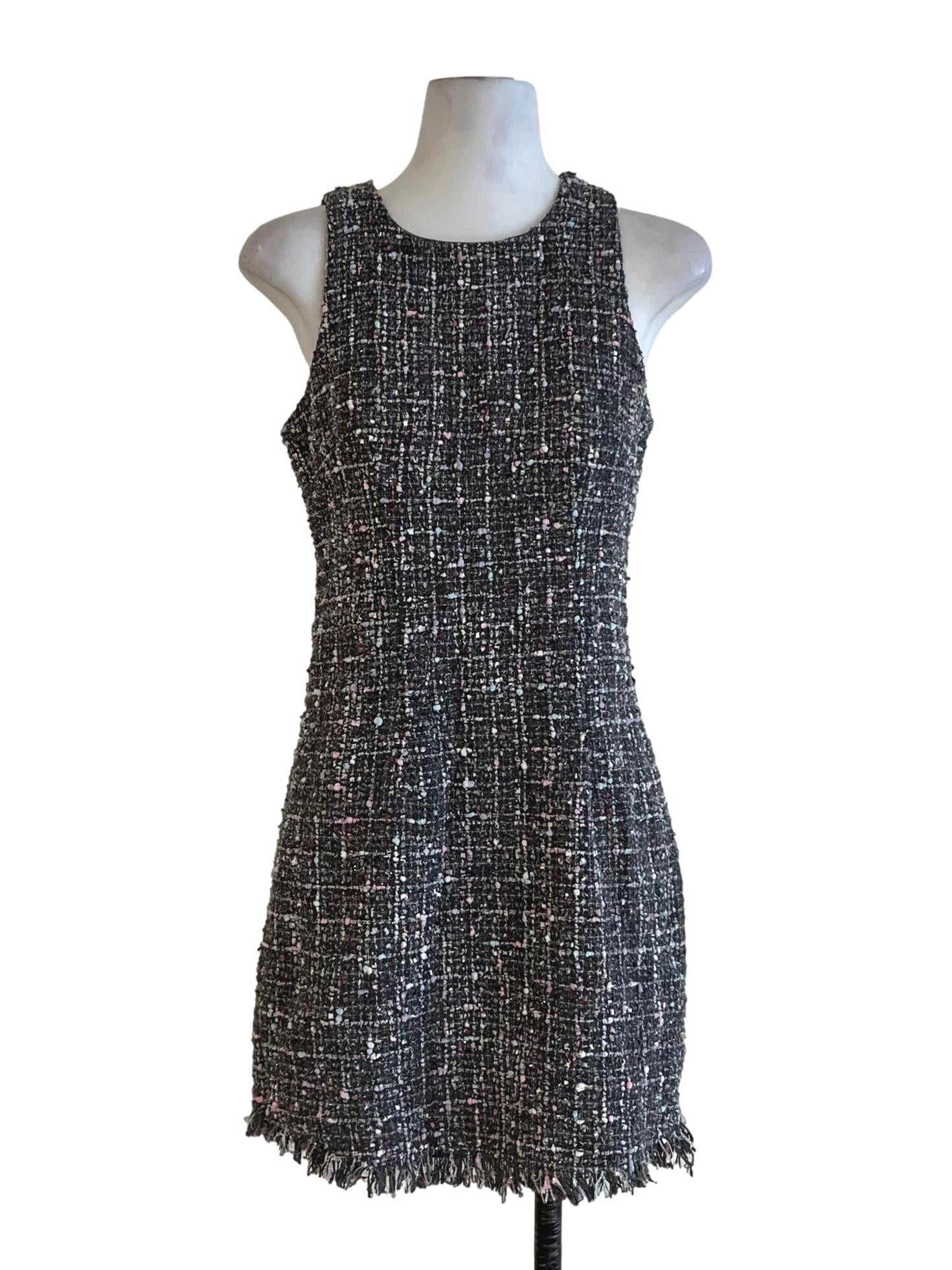 Grey Tartan Sheath Dress