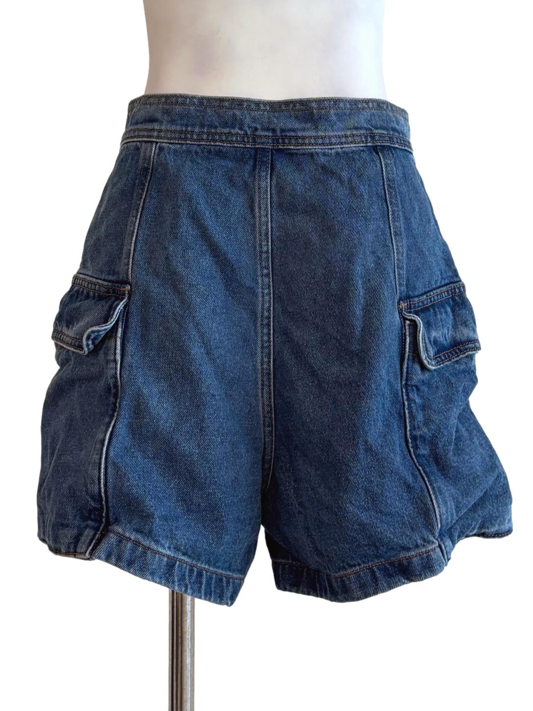 Blue Denim Short Jeans LB