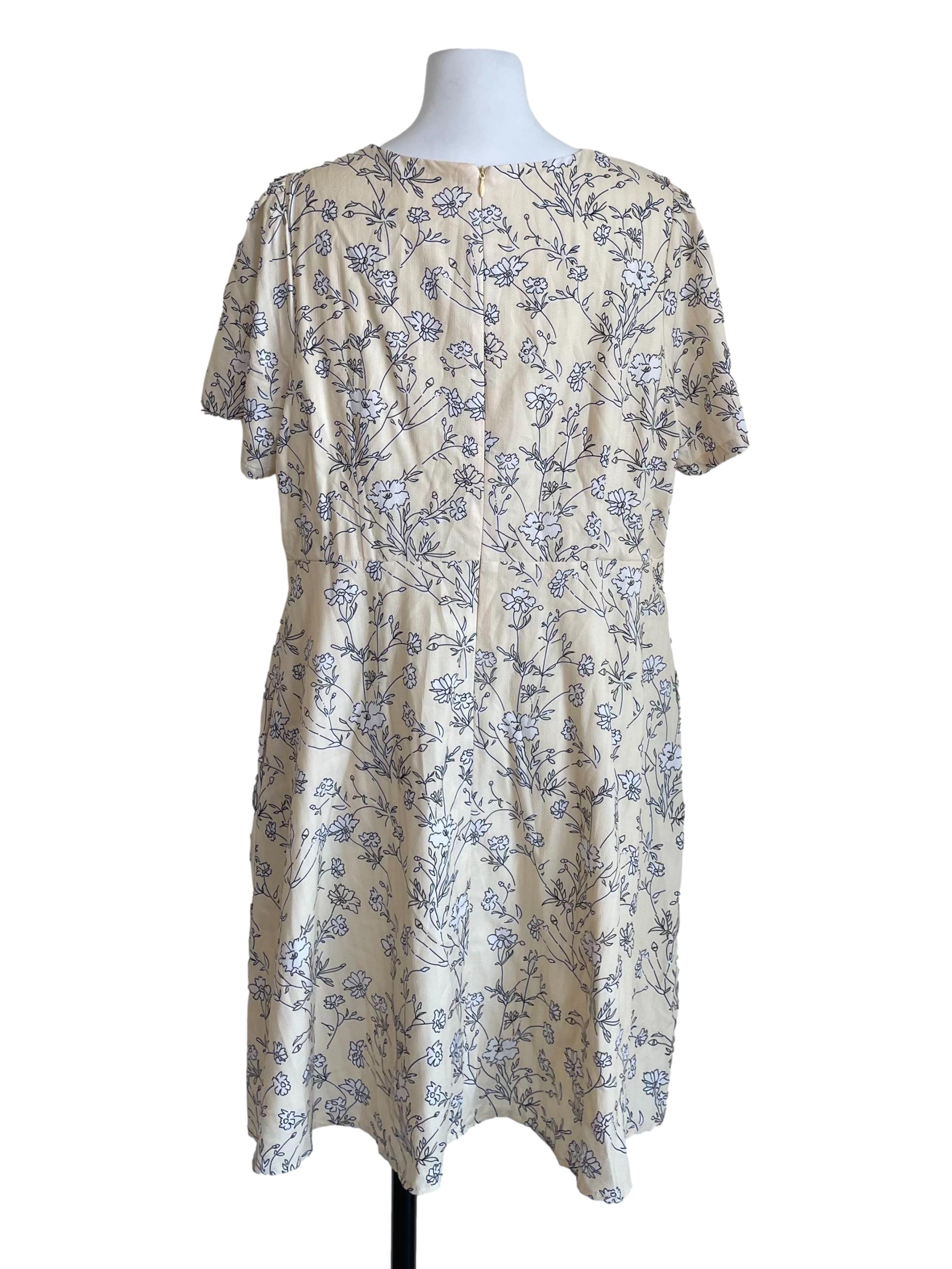 Blonde Floral Sweetheart Dress