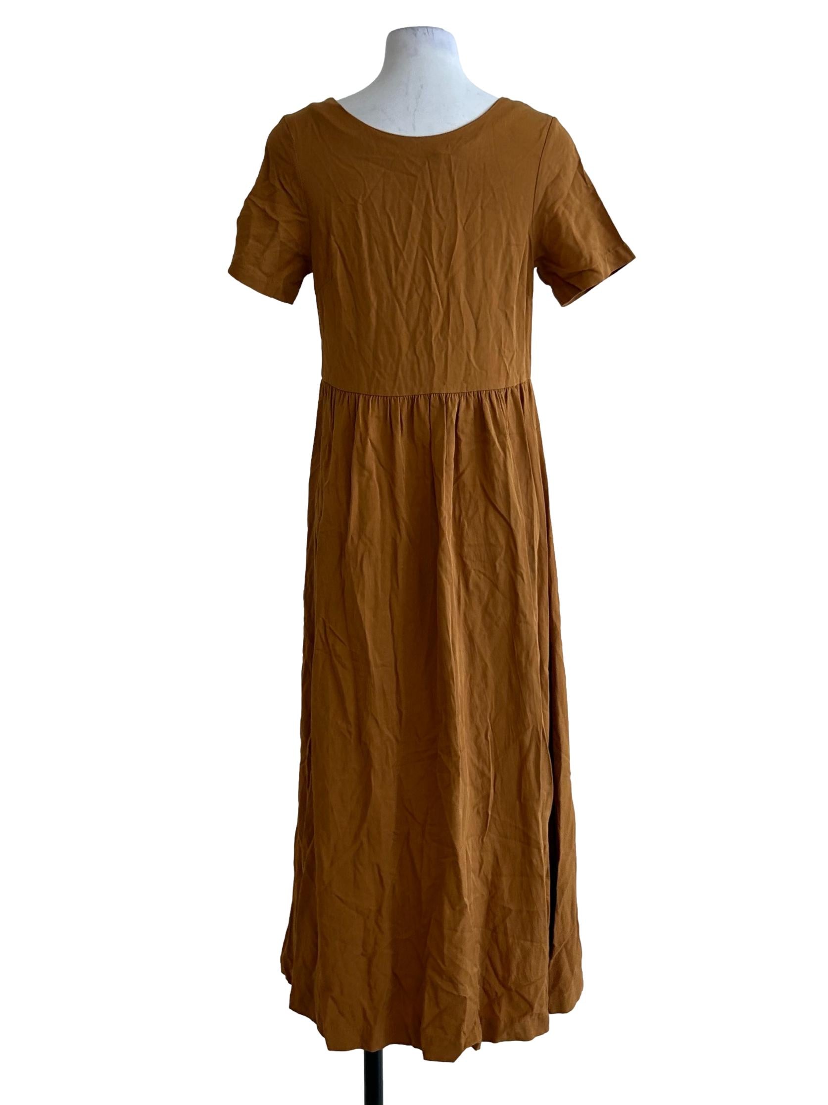 Mustard Brown Shirt Dress