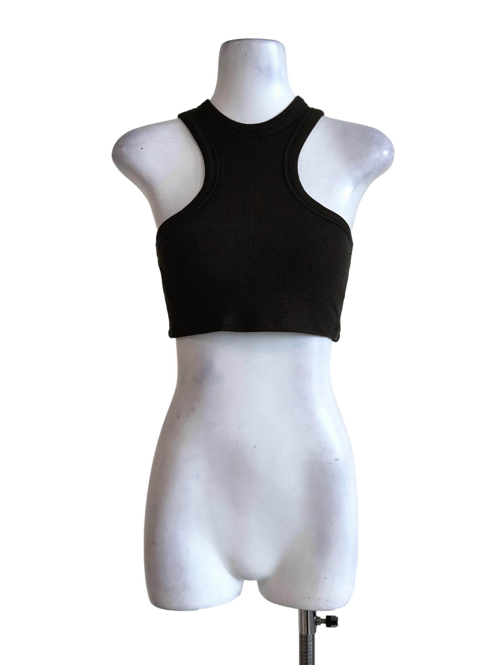 Juniper Green Padded Texture Sleeveless Top YHF