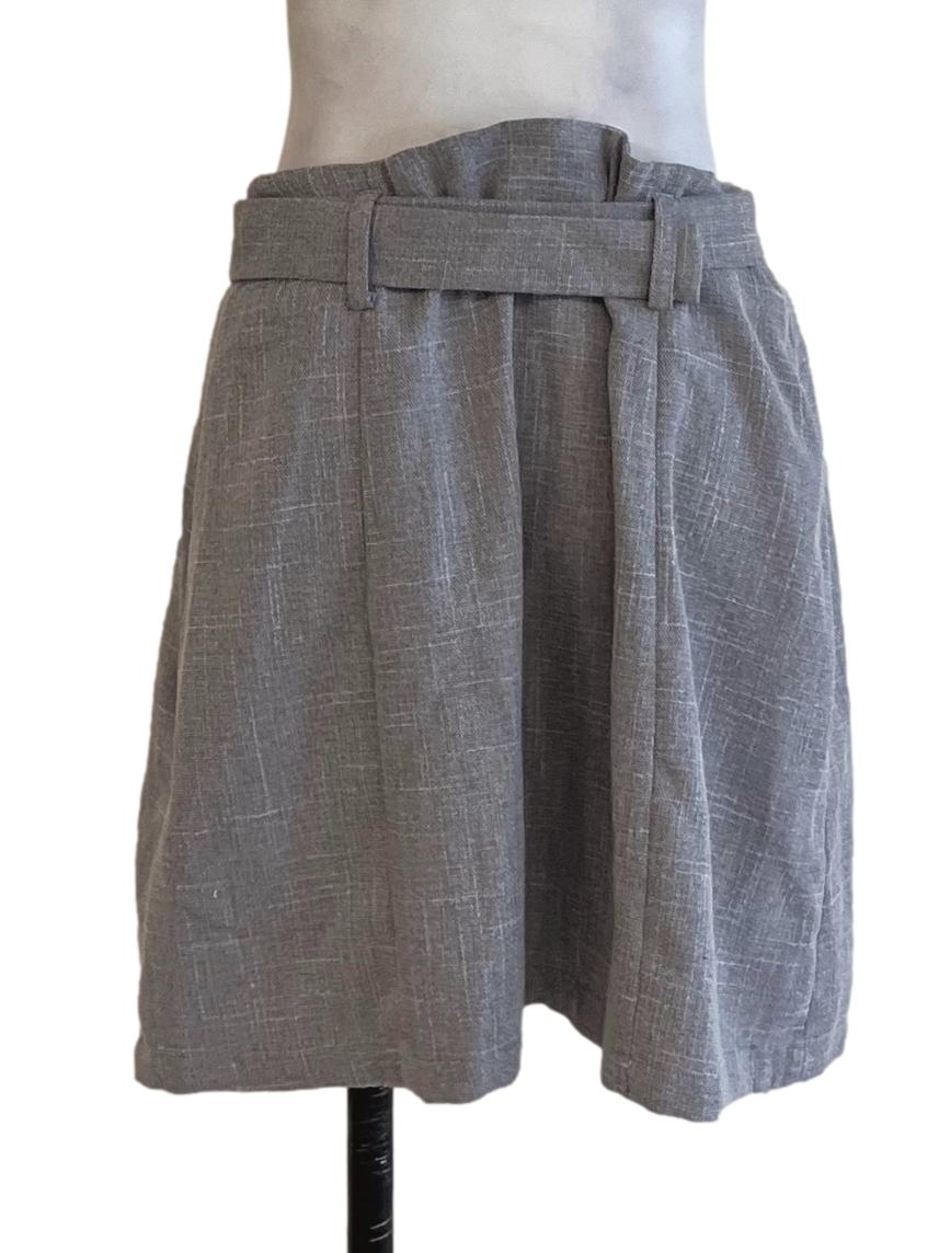 Grey Graph Check Mini Skirt