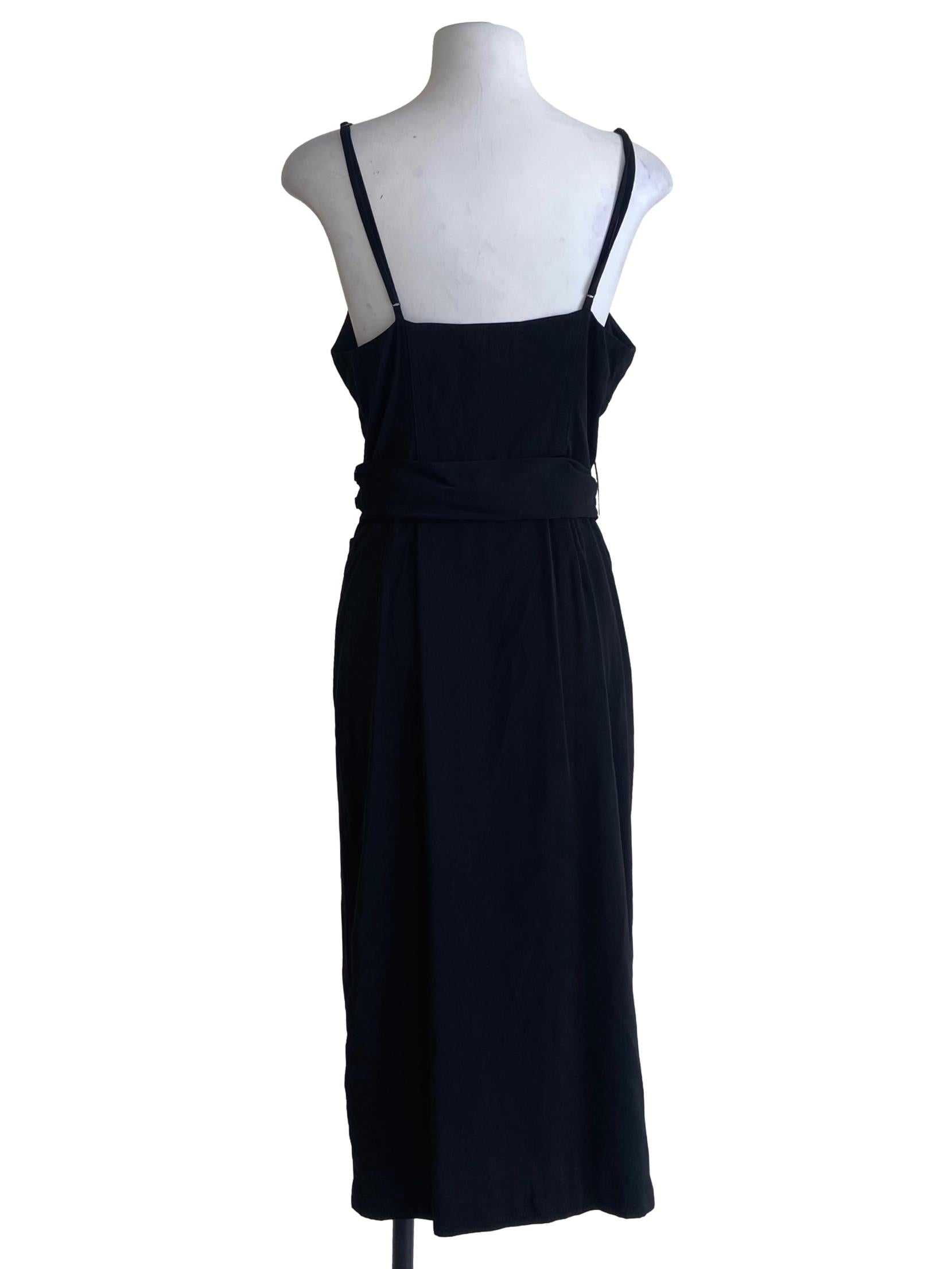 Black Button Down Apron Dress