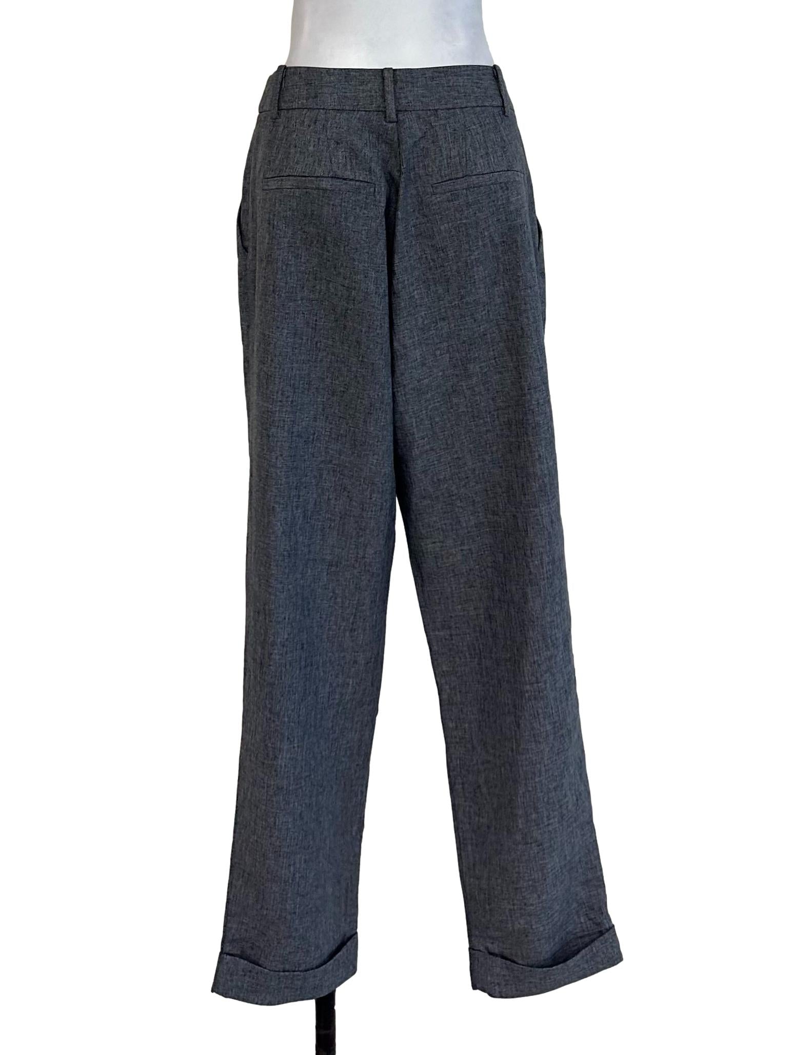 Ash Grey Pattern Formal Pants
