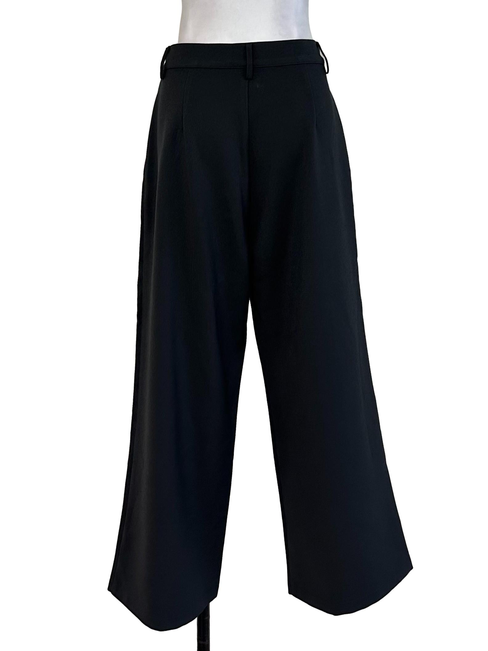 Dark Grey Box Pleated Pants
