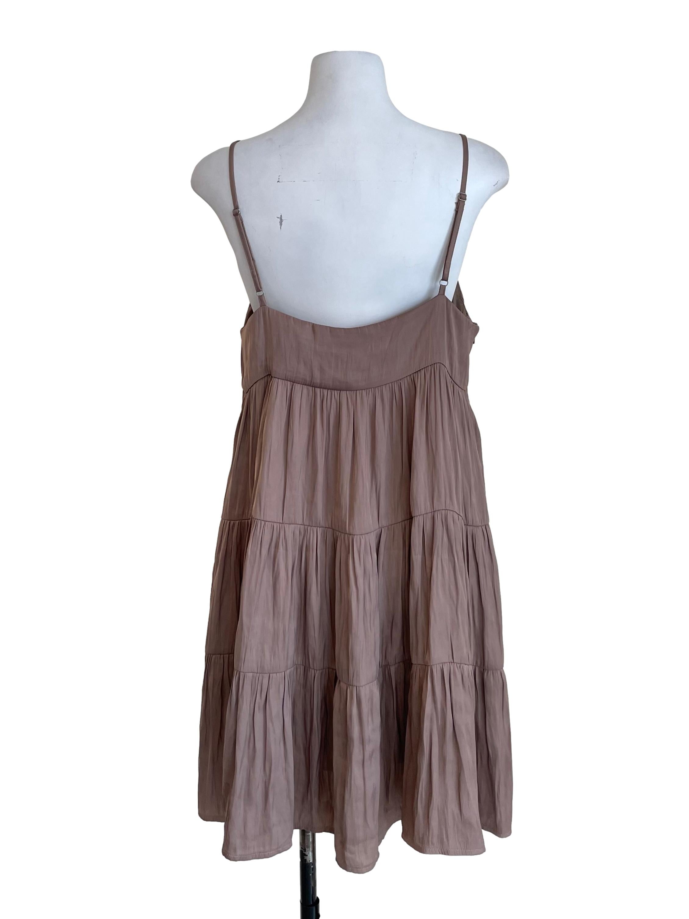 Latte Tiered Babydoll Cami Dress