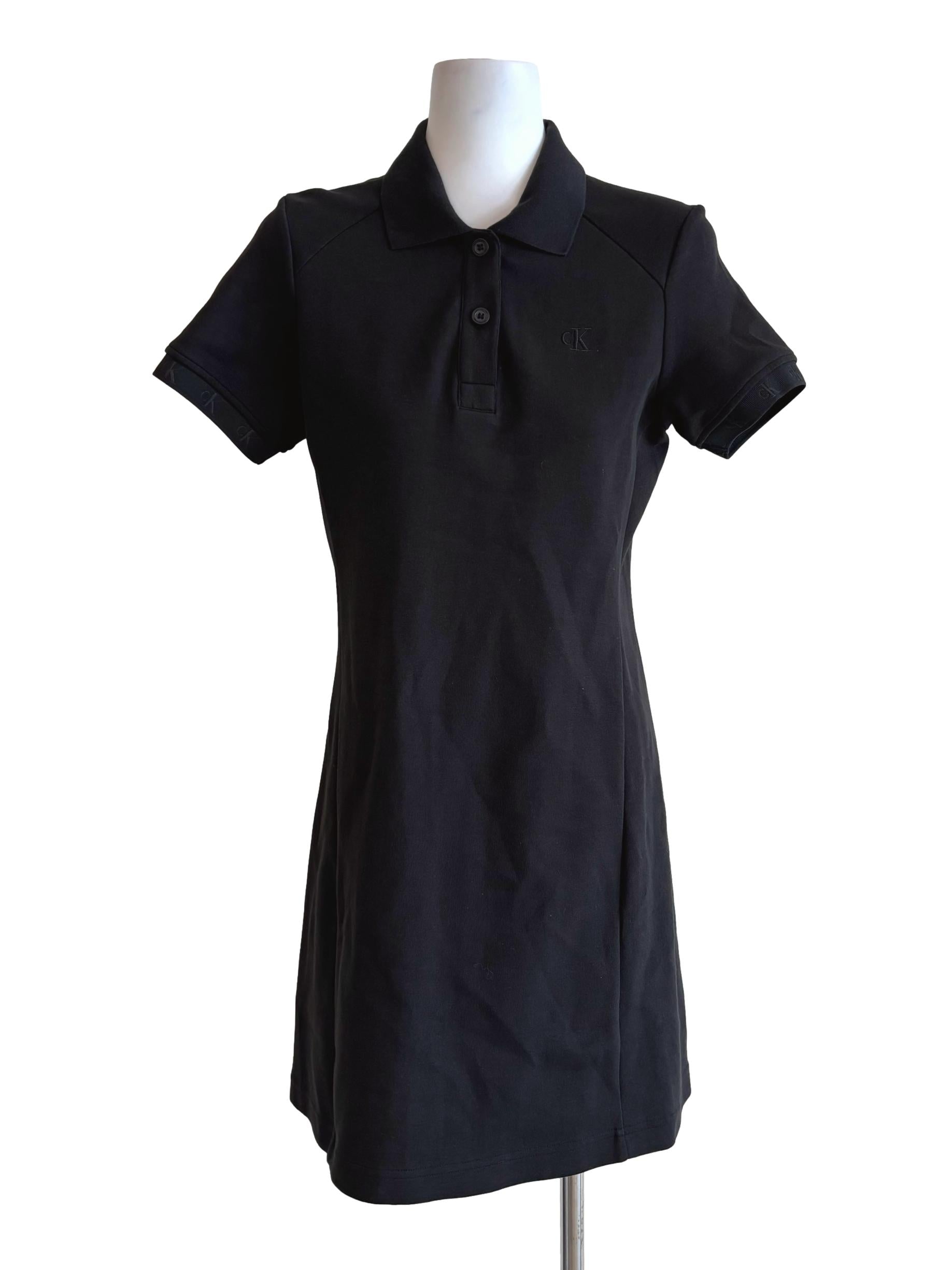 Slate Black Short Sleeve Polo Dress