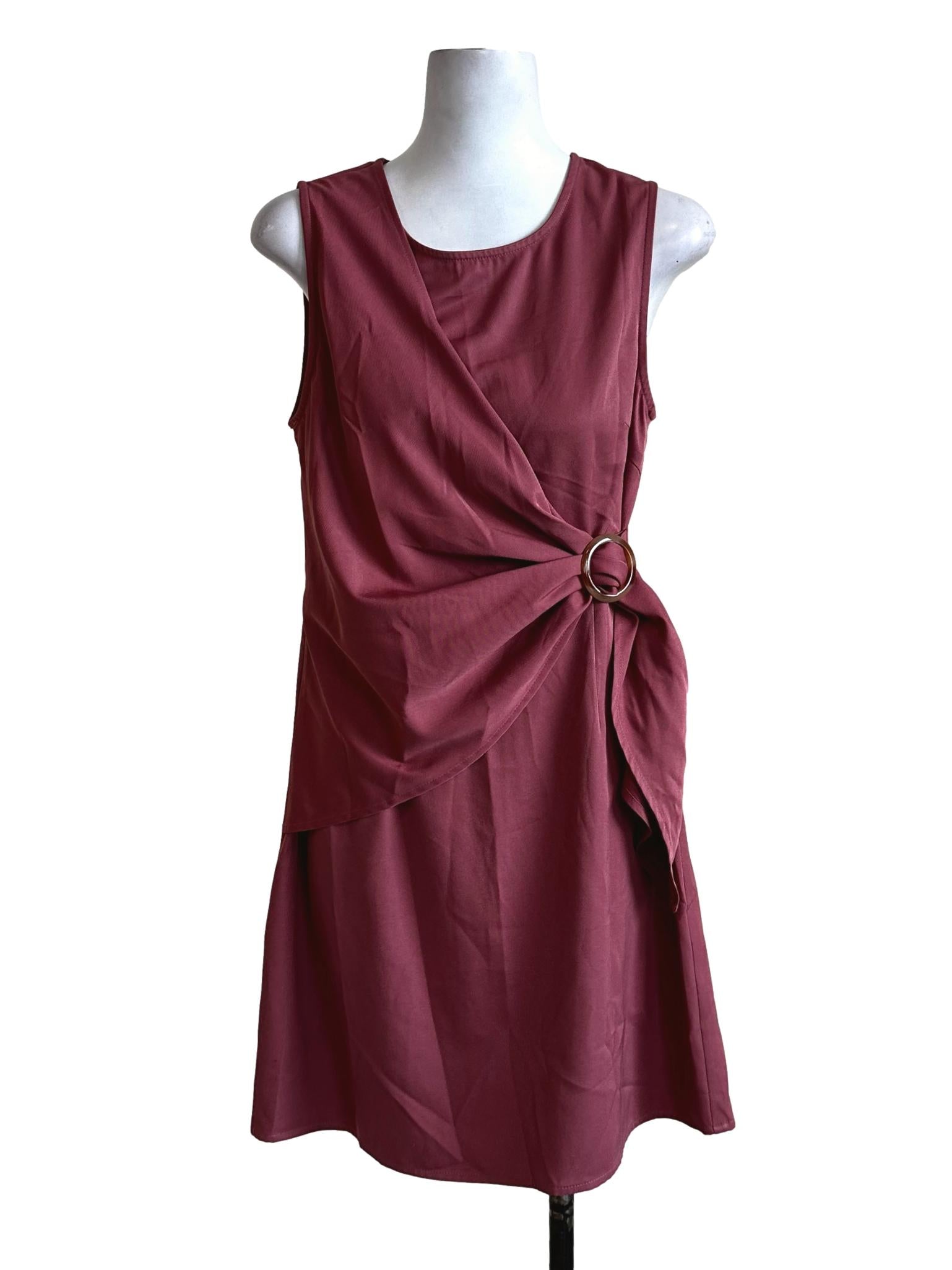 Pink Plain Mini Dress