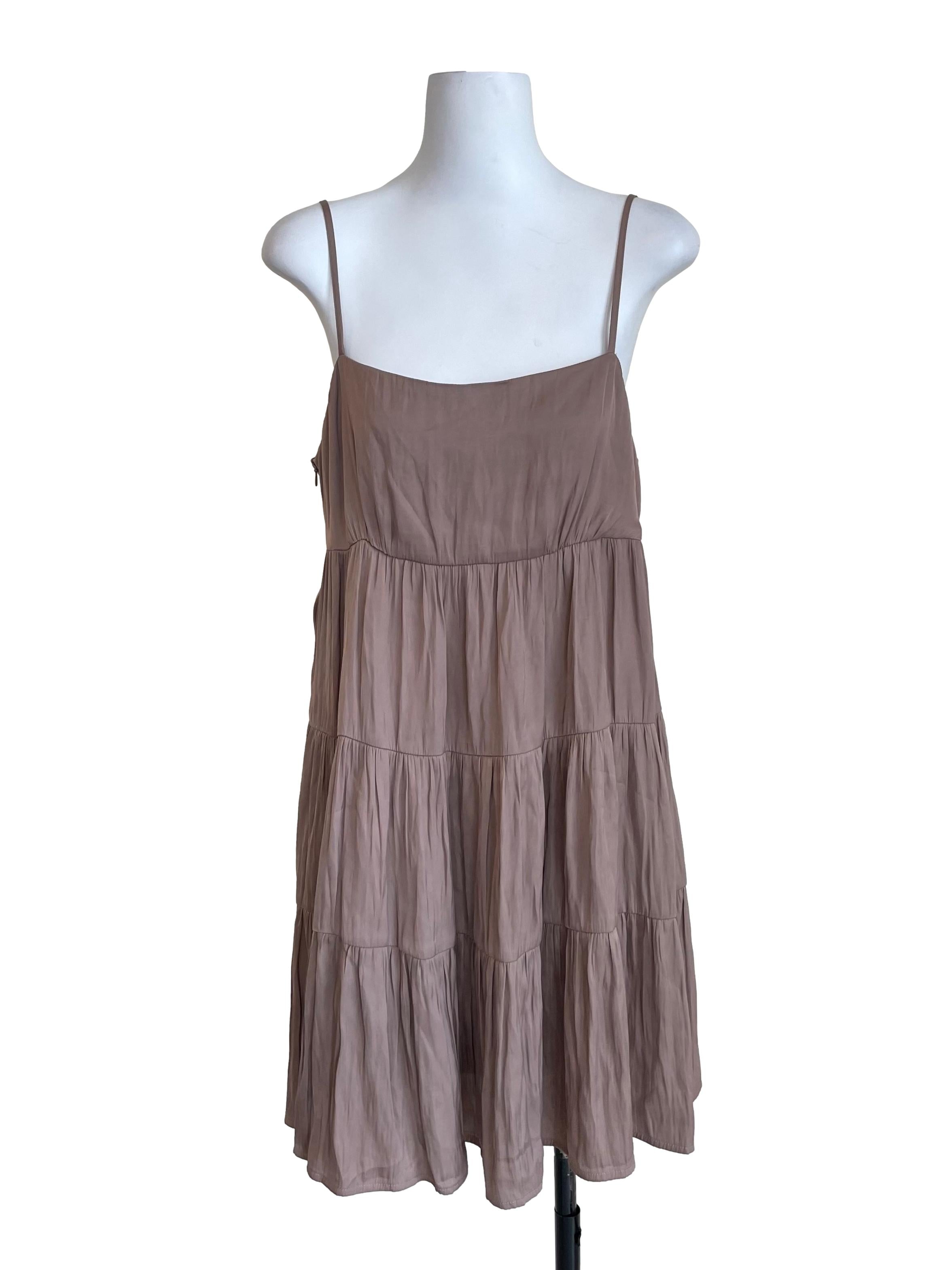Latte Tiered Babydoll Cami Dress