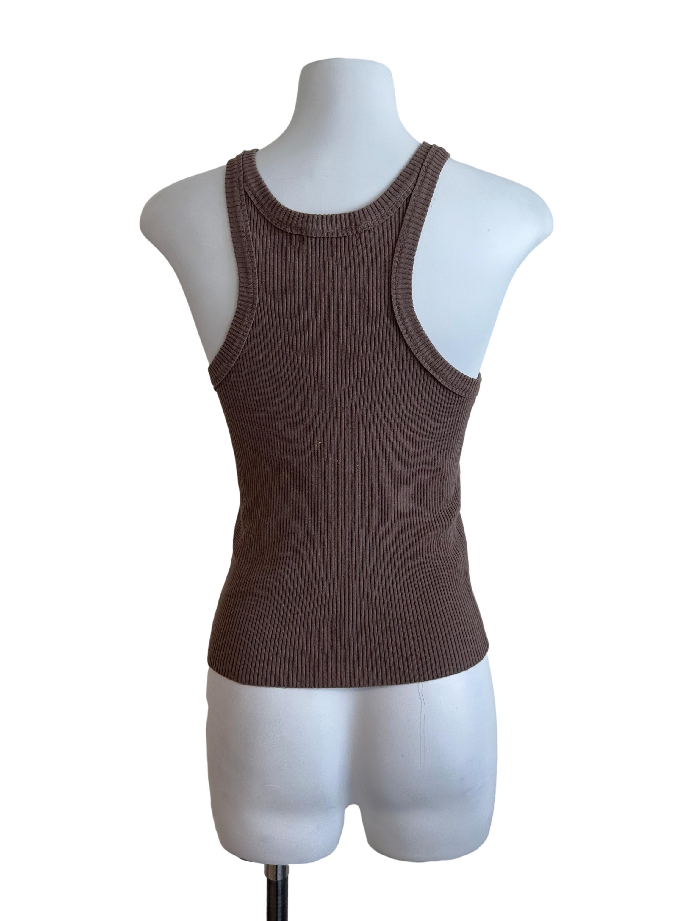 Latte Brown Knit Tank Top